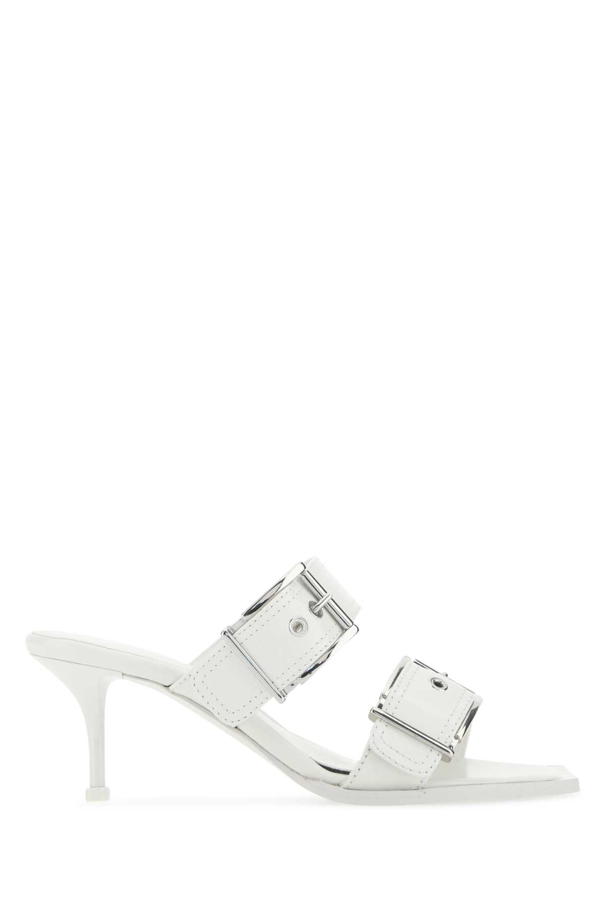 White leather mules 709991WHSWD9359 (Alexander McQUEEN / サンダル ) | Alexander McQUEEN (アレキサンダー・マックイーン)