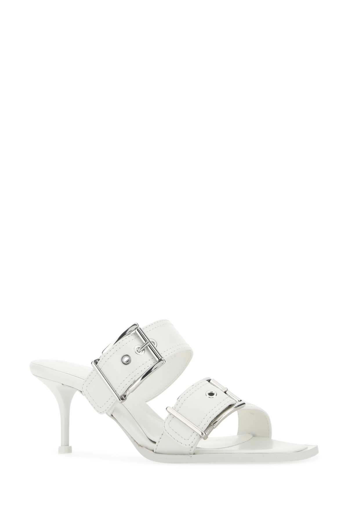 White leather mules 709991WHSWD9359 (Alexander McQUEEN / サンダル ) | Alexander McQUEEN (アレキサンダー・マックイーン)(1)