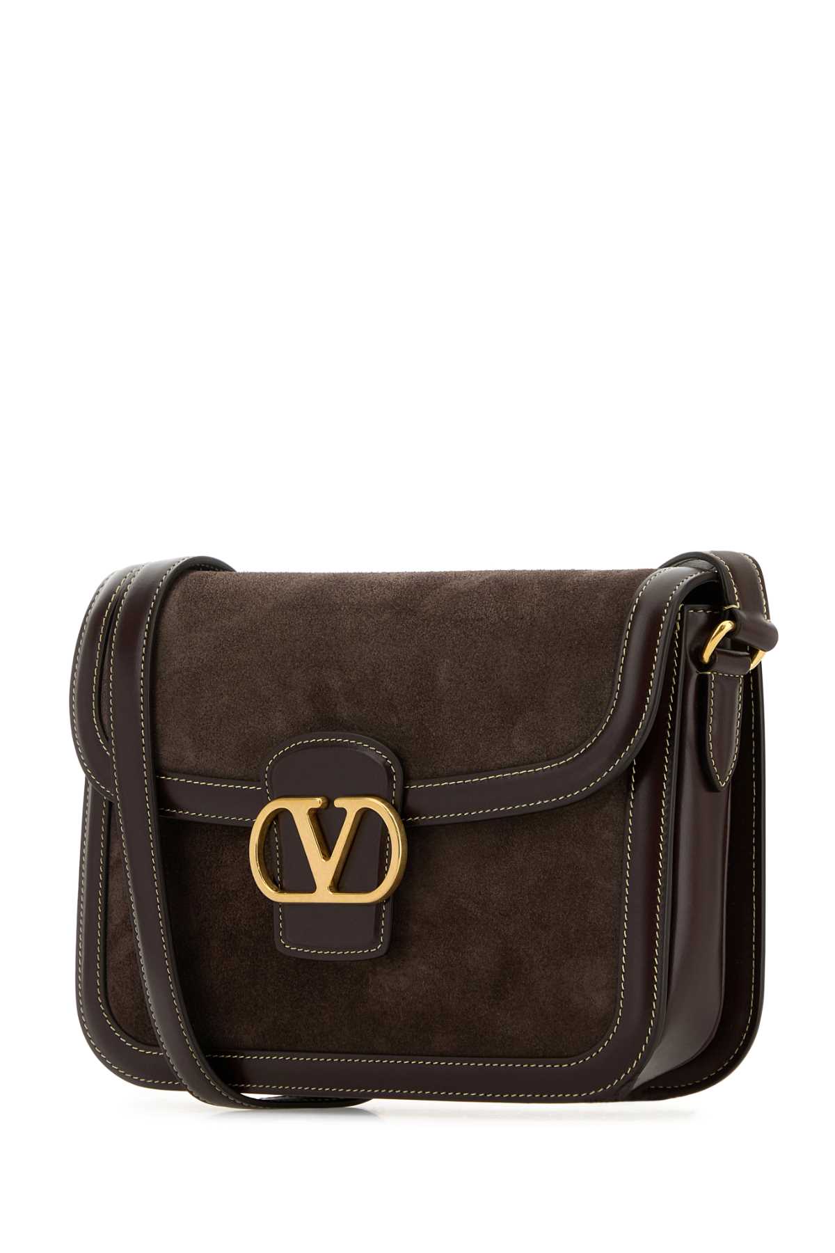 Brown suede and leather 9TO5 shoulder bag 6W2B0R15QTJRE6 (Valentino Garavani / ハンドバッグ・ショルダーバッグ ) | Valentino Garavani (ヴァレンティノ)(1)
