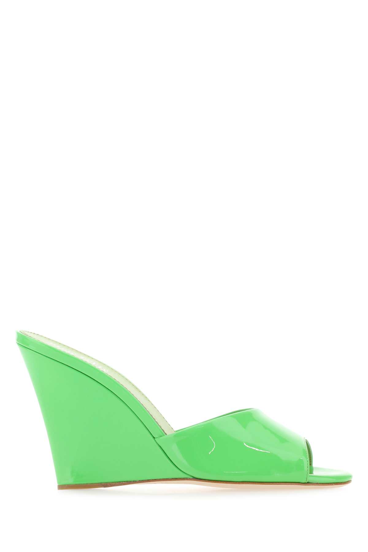 Green leather Wanda mules PX809XVN01KIWI (PARIS TEXAS / サンダル ) | PARIS TEXAS (パリ テキサス)