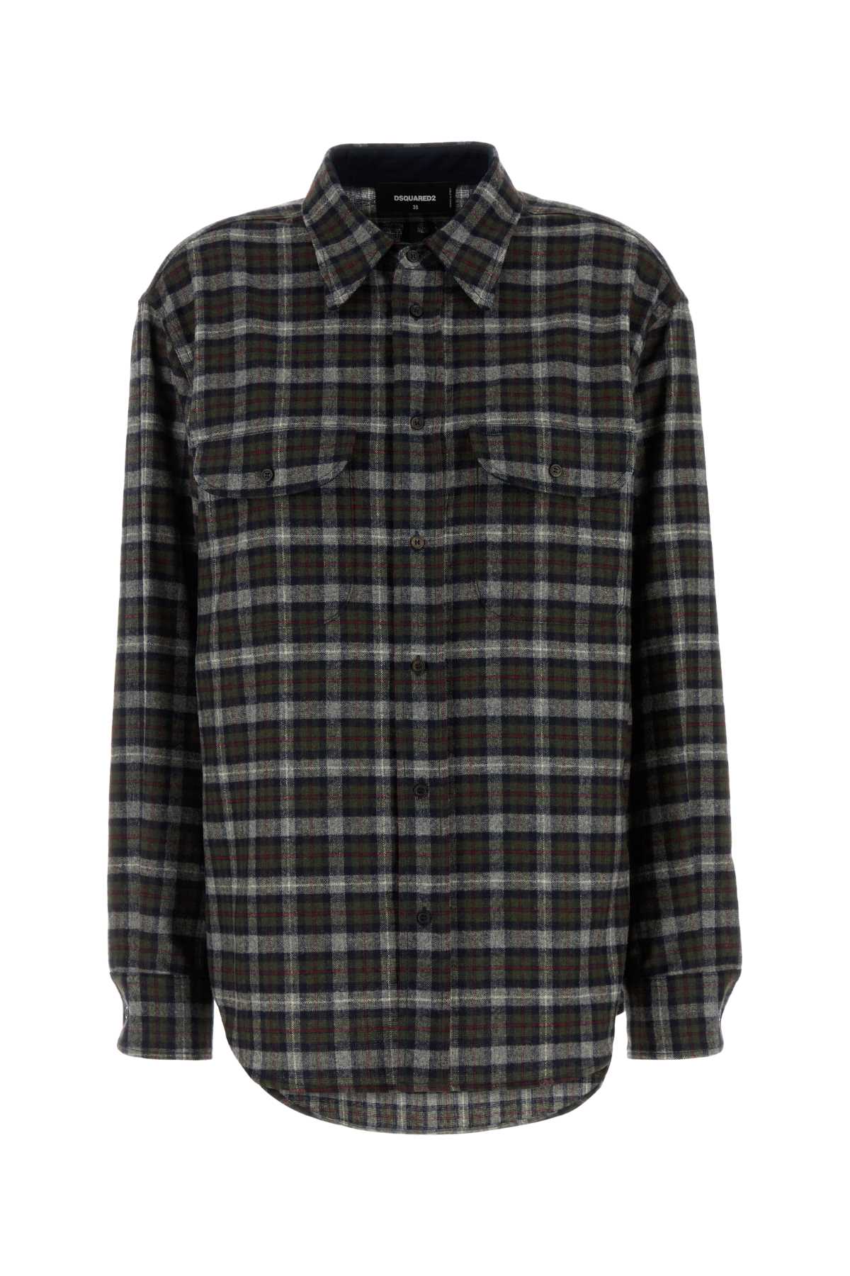 Embroidered flanel shirt S75DL0914D35267001F (Dsquared2 / シャツ・ブラウス ) | Dsquared2 (ディースクエアード)