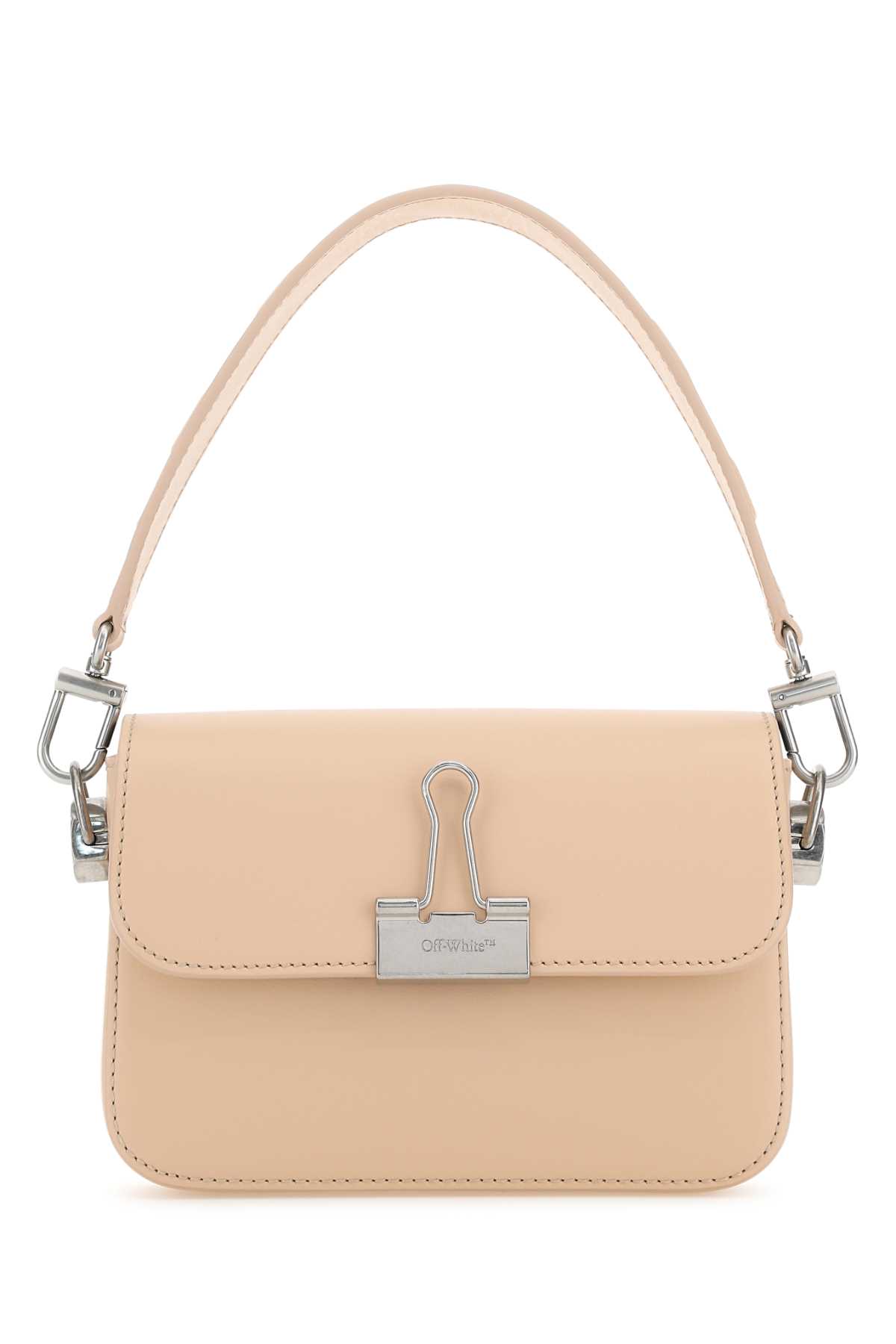 Light pink leather small Plain Binder handbag OWNN118S23LEA0012100 (Off-White / ハンドバッグ・ショルダーバッグ ) | Off-White (オフホワイト)