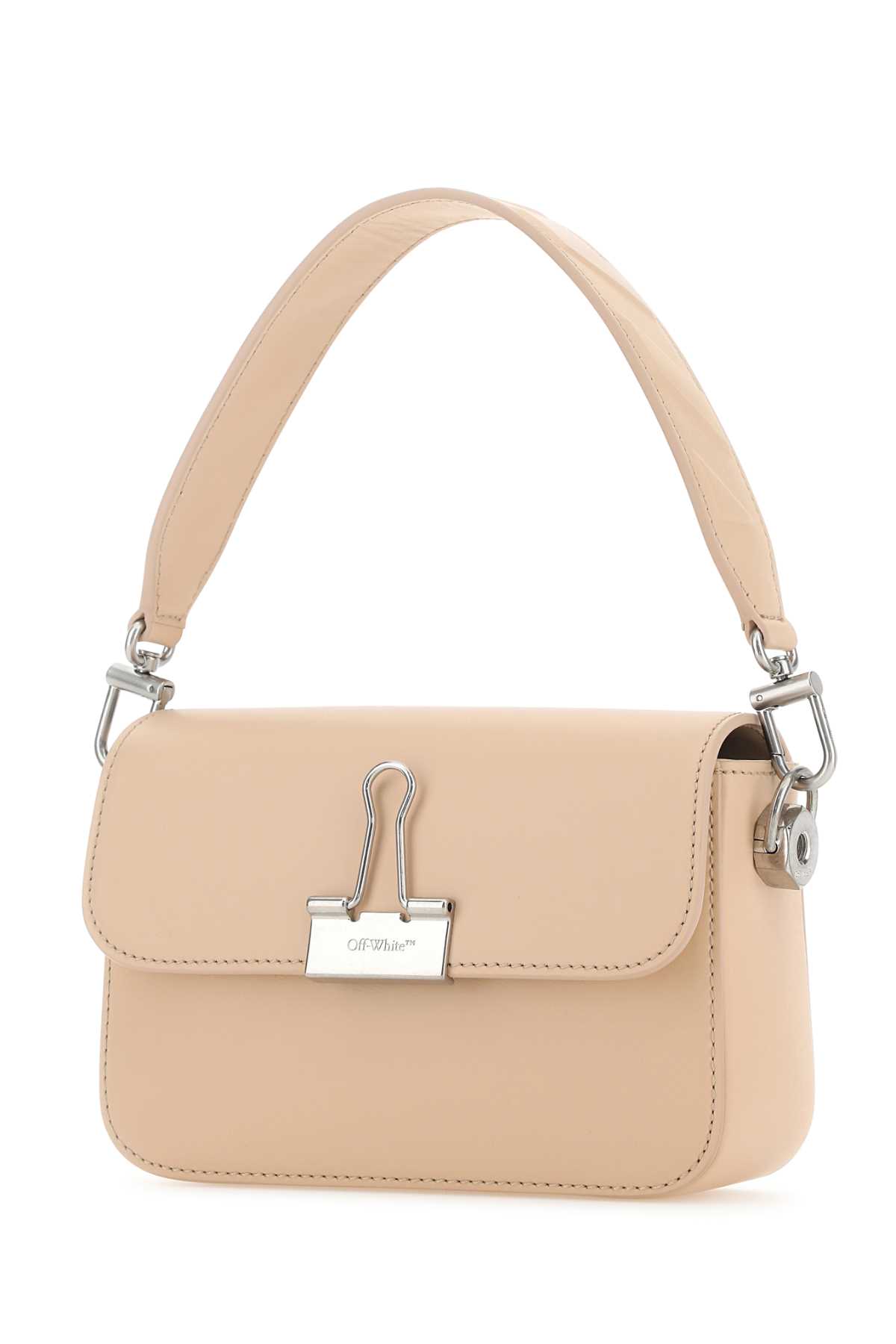 Light pink leather small Plain Binder handbag OWNN118S23LEA0012100 (Off-White / ハンドバッグ・ショルダーバッグ ) | Off-White (オフホワイト)(1)