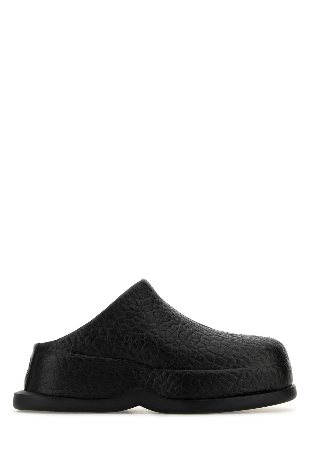Black leather Wave slippers 808137WIACE1000 (Alexander McQUEEN / サンダル ) | Alexander McQUEEN (アレキサンダー・マックイーン)