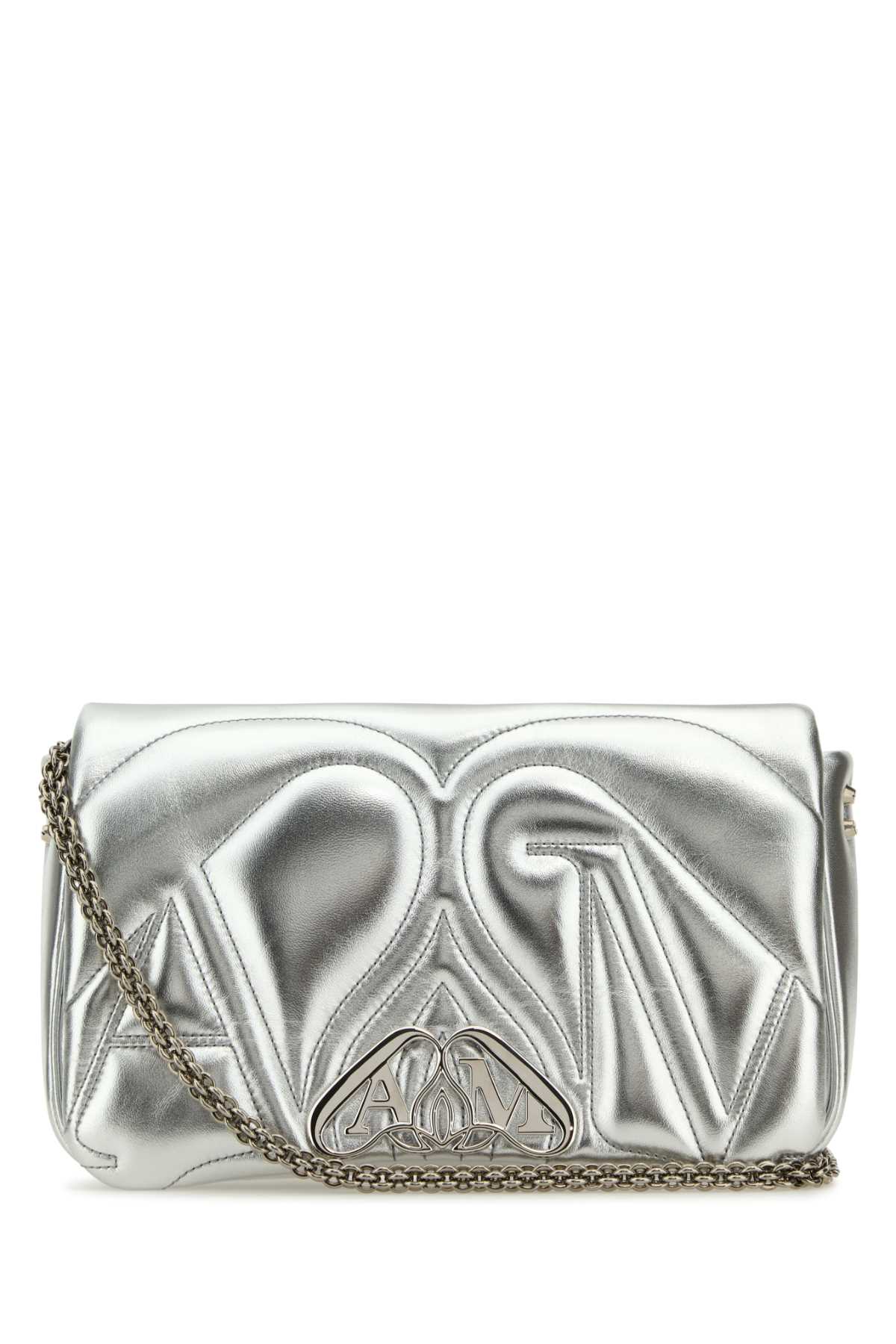 Silver leather small Seal shoulder bag 7573751BL0I1400 (Alexander McQUEEN / ハンドバッグ・ショルダーバッグ ) | Alexander McQUEEN (アレキサンダー・マックイーン)
