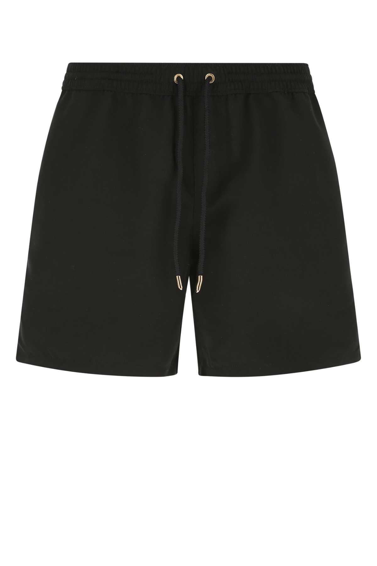 Black polyester swimming shorts AU03U0H6001K09 (AGNONA / スイムウェア ) | AGNONA (アニオナ)