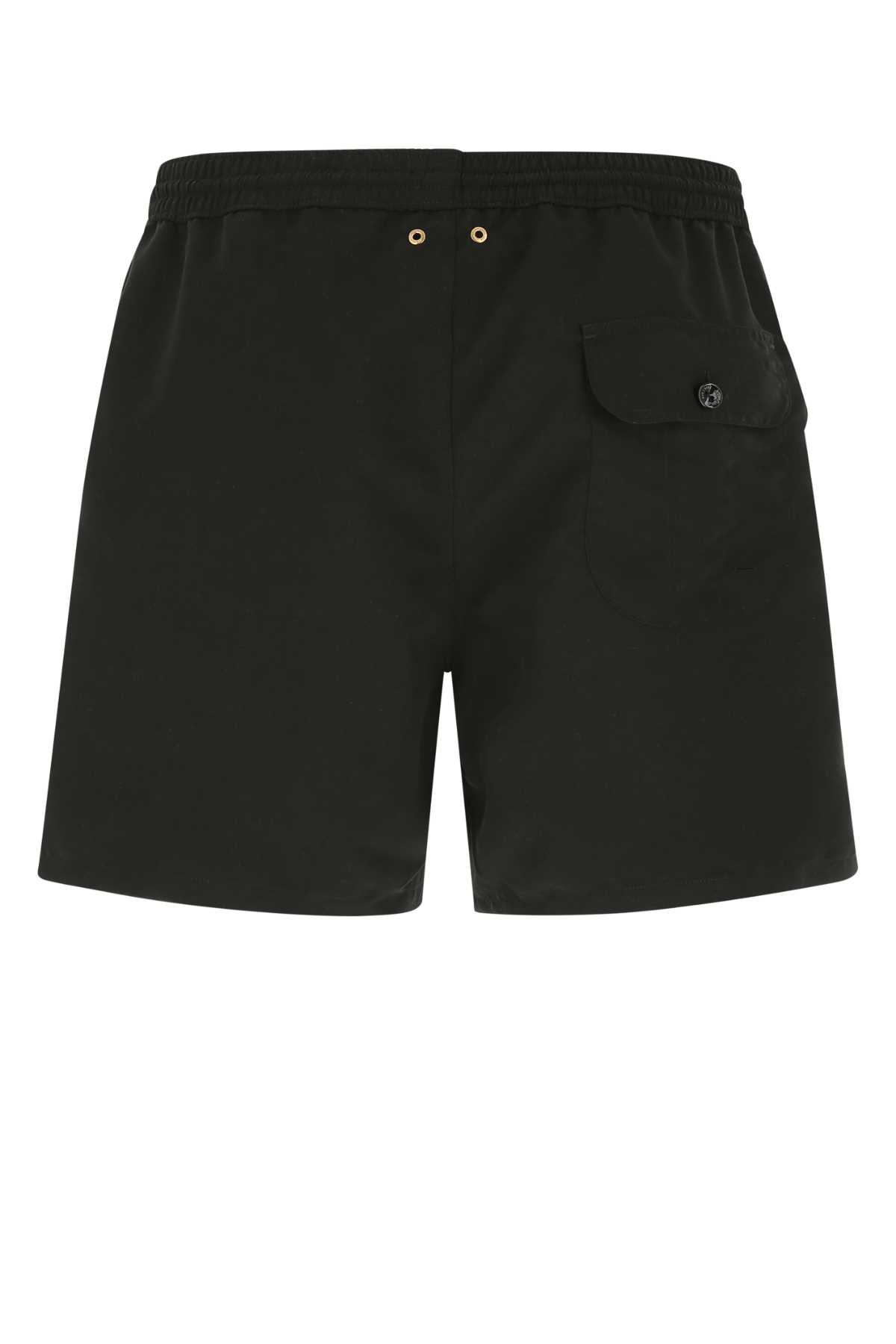 Black polyester swimming shorts AU03U0H6001K09 (AGNONA / スイムウェア ) | AGNONA (アニオナ)(1)