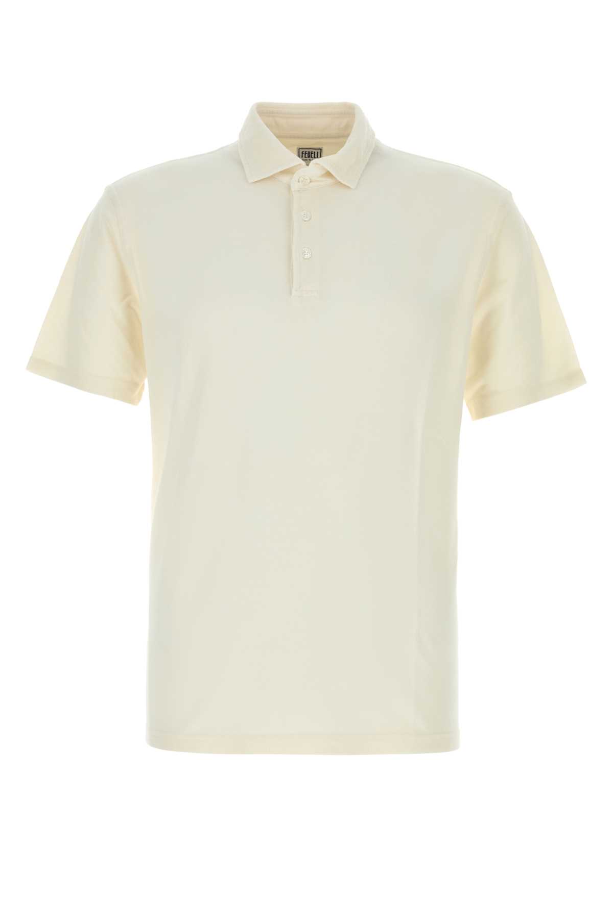 White piquet polo shirt 8UEF0130163 (FEDELI / ポロシャツ ) | FEDELI (フェデリ)