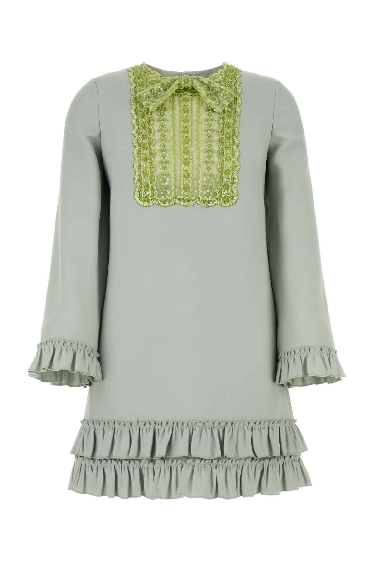 Mint green wool blend mini dress 6B3VAF201CFQXH (Valentino Garavani / ワンピース・ドレス・オールインワン ) | Valentino Garavani (ヴァレンティノ)