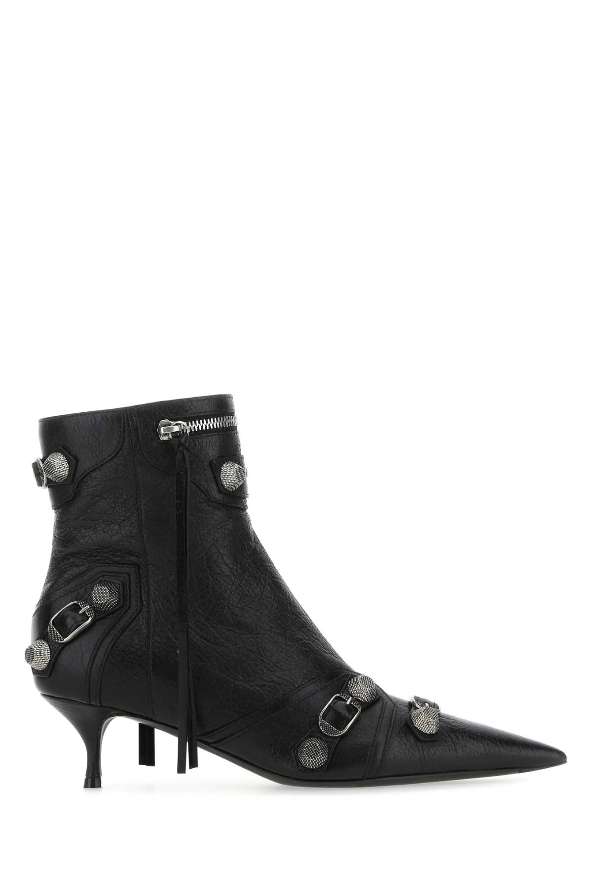 Black leather Cagole ankle boots 714250WAD4E1081 (Balenciaga / ブーツ ) | Balenciaga (バレンシアガ)