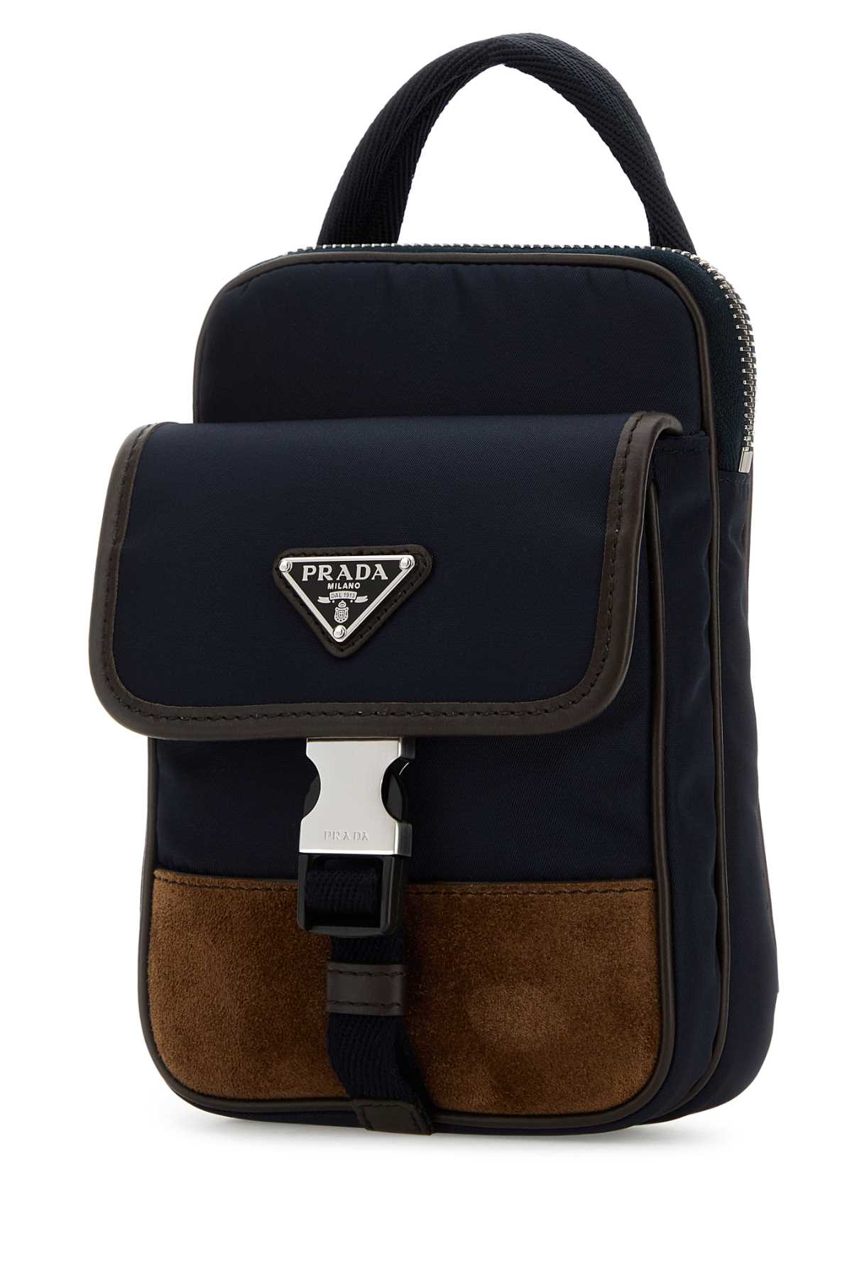 Two-tone nylon and suede phone case 2ZH194384F0C1B (Prada / テックアイテム ) | Prada (プラダ)(1)