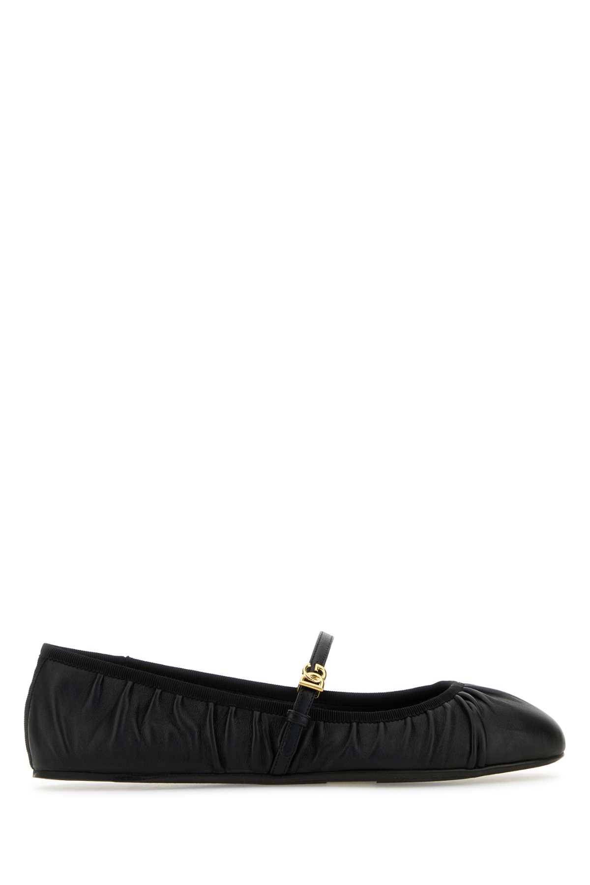 Black nappa leather ballerinas CB0257AD1378B956 (Dolce & Gabbana / フラットシューズ ) | Dolce & Gabbana (ドルチェガッバーナ)