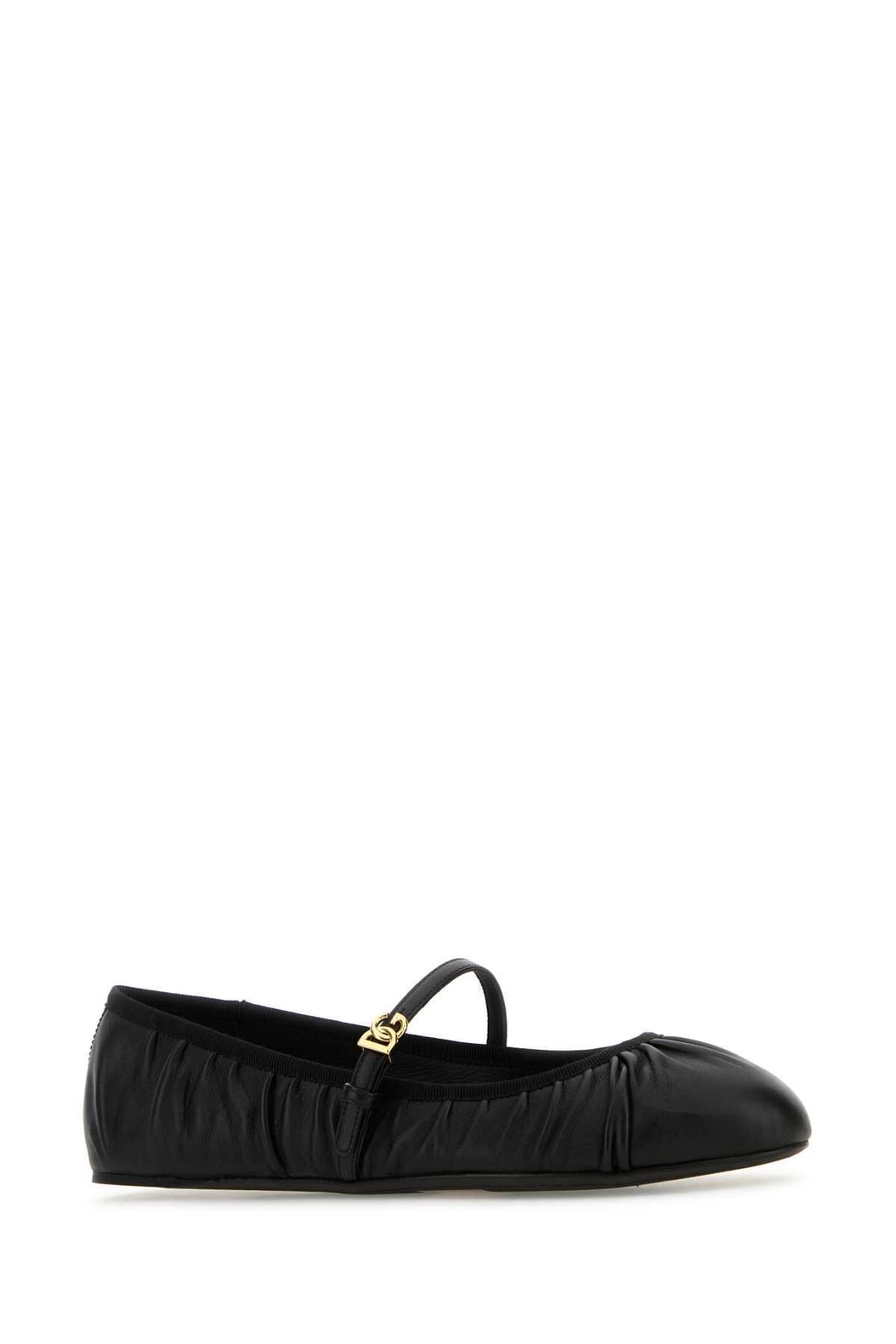 Black nappa leather ballerinas CB0257AD1378B956 (Dolce & Gabbana / フラットシューズ ) | Dolce & Gabbana (ドルチェガッバーナ)(1)