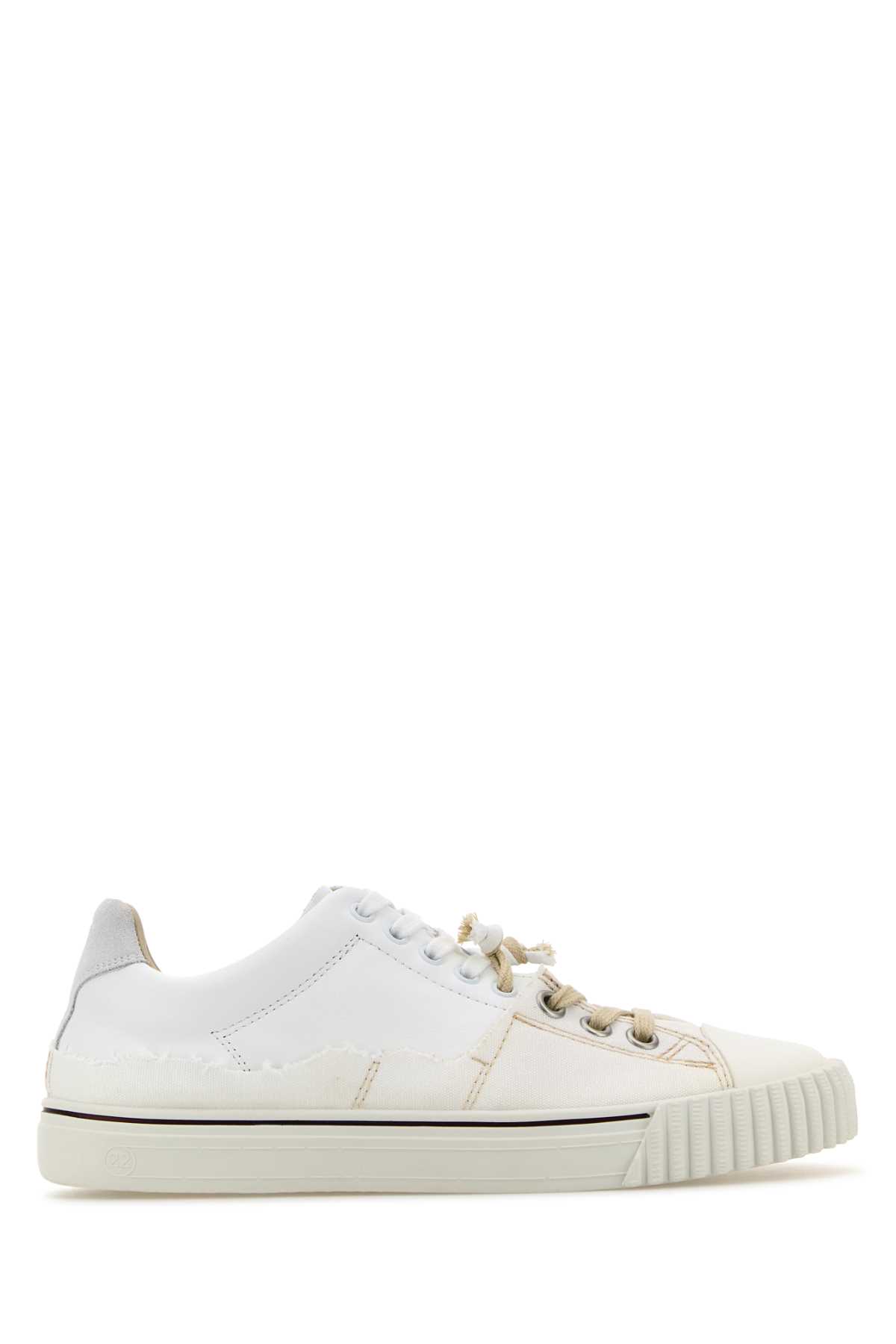 White leather and canvas New Evolution sneakers S58WS0234P5063H8548 (Maison Margiela / スニーカー ) | Maison Margiela (メゾン マルジェラ)