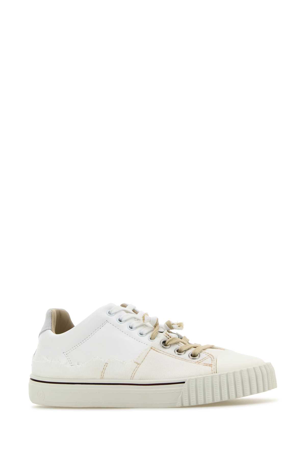 White leather and canvas New Evolution sneakers S58WS0234P5063H8548 (Maison Margiela / スニーカー ) | Maison Margiela (メゾン マルジェラ)(1)