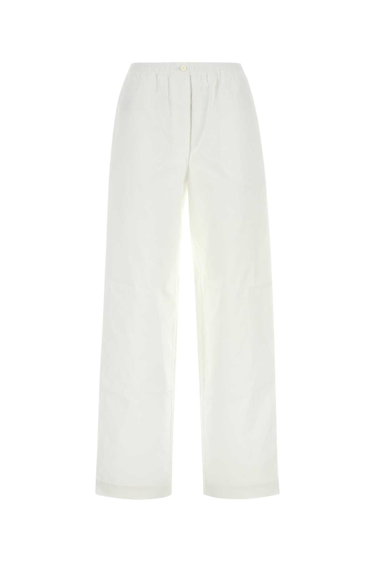 White poplin pyjama pant MP1829SOOO15ULF0009 (MIU MIU / パンツ ) | MIU MIU (ミュウミュウ)