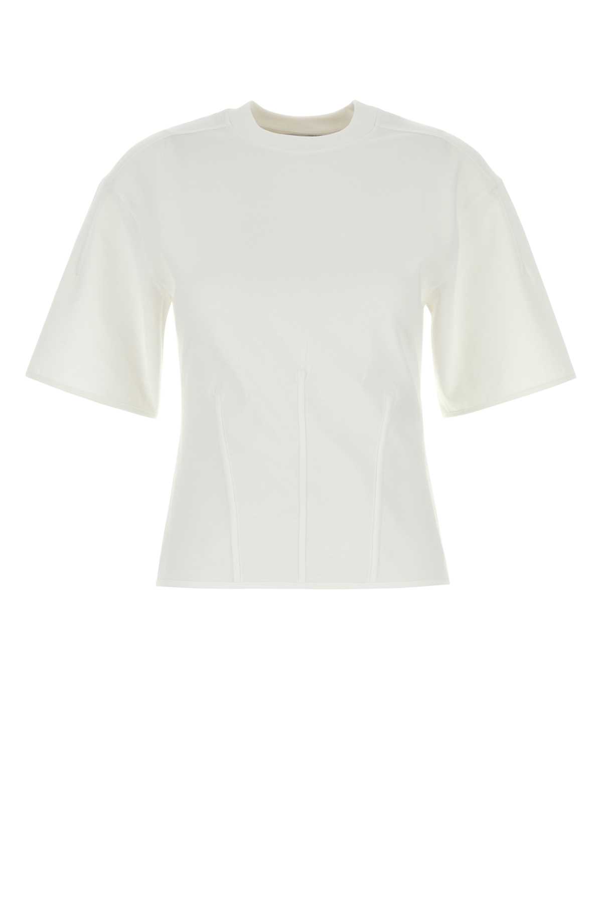 White stretch cotton t-shirt 838504QLAEU9000 (Alexander McQUEEN / Tシャツ・カットソー ) | Alexander McQUEEN (アレキサンダー・マックイーン)