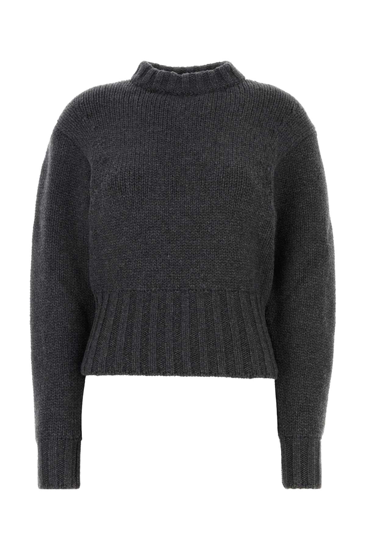 Melange dark grey stretch wool blend sweater 807668Q1BBI1015 (Alexander McQUEEN / ニット・セーター・カーディガン ) | Alexander McQUEEN (アレキサンダー・マックイーン)