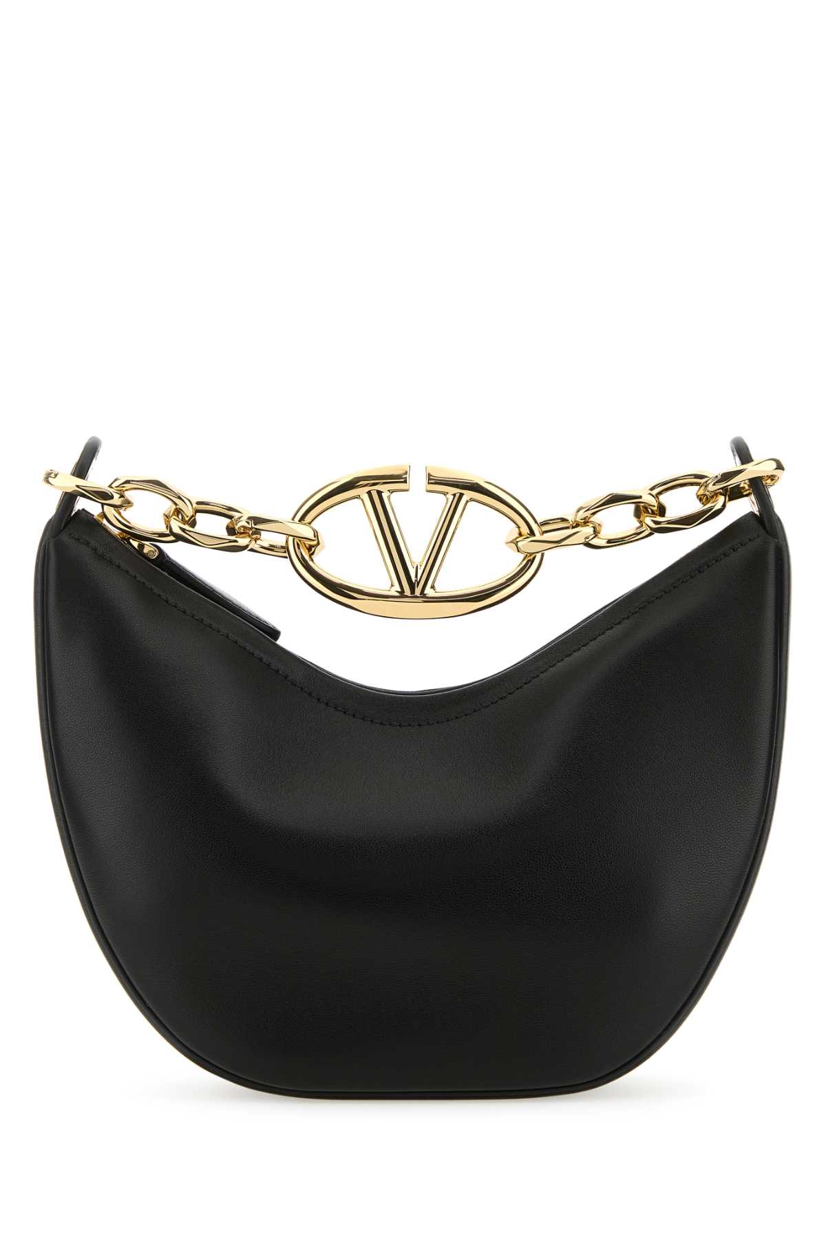 Black leather small Hobo VLogo Moon handbag 5W2B0Q43PHV0NO (Valentino Garavani / ハンドバッグ・ショルダーバッグ ) | Valentino Garavani (ヴァレンティノ)