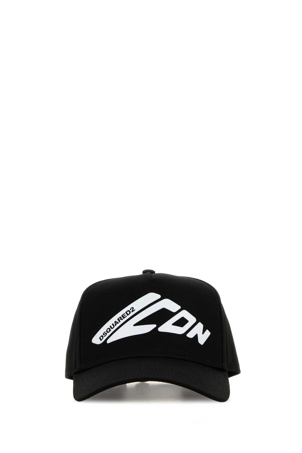 Black cotton baseball cap BCW088805C00001M063 (Dsquared2 / 帽子 ) | Dsquared2 (ディースクエアード)