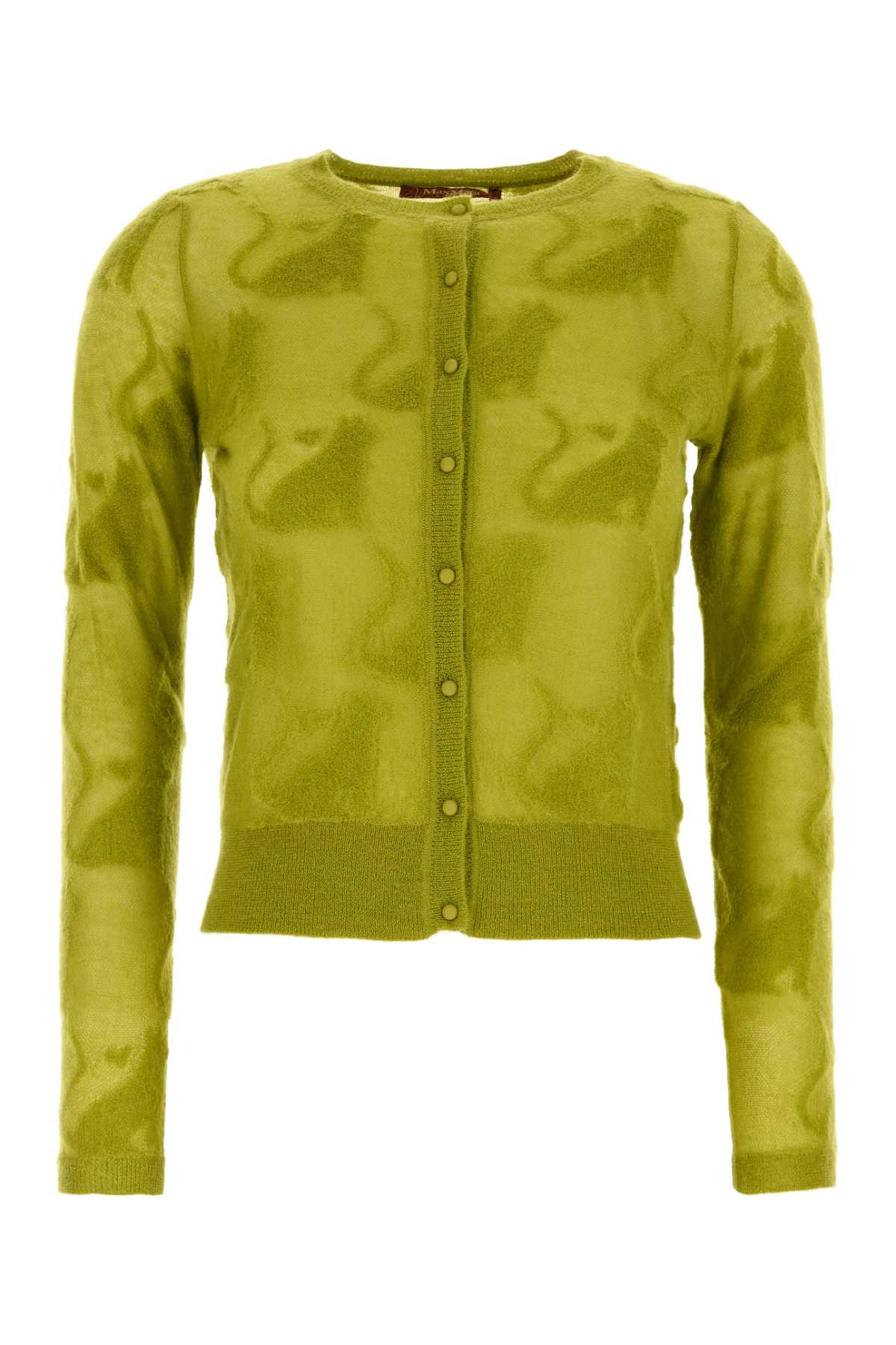 Pistachio green nylon blend Alvaro cardigan 2426346071600006 (Max Mara Studio / ニット・セーター・カーディガン ) | Max Mara Studio (マックスマーラ ステュディオ)
