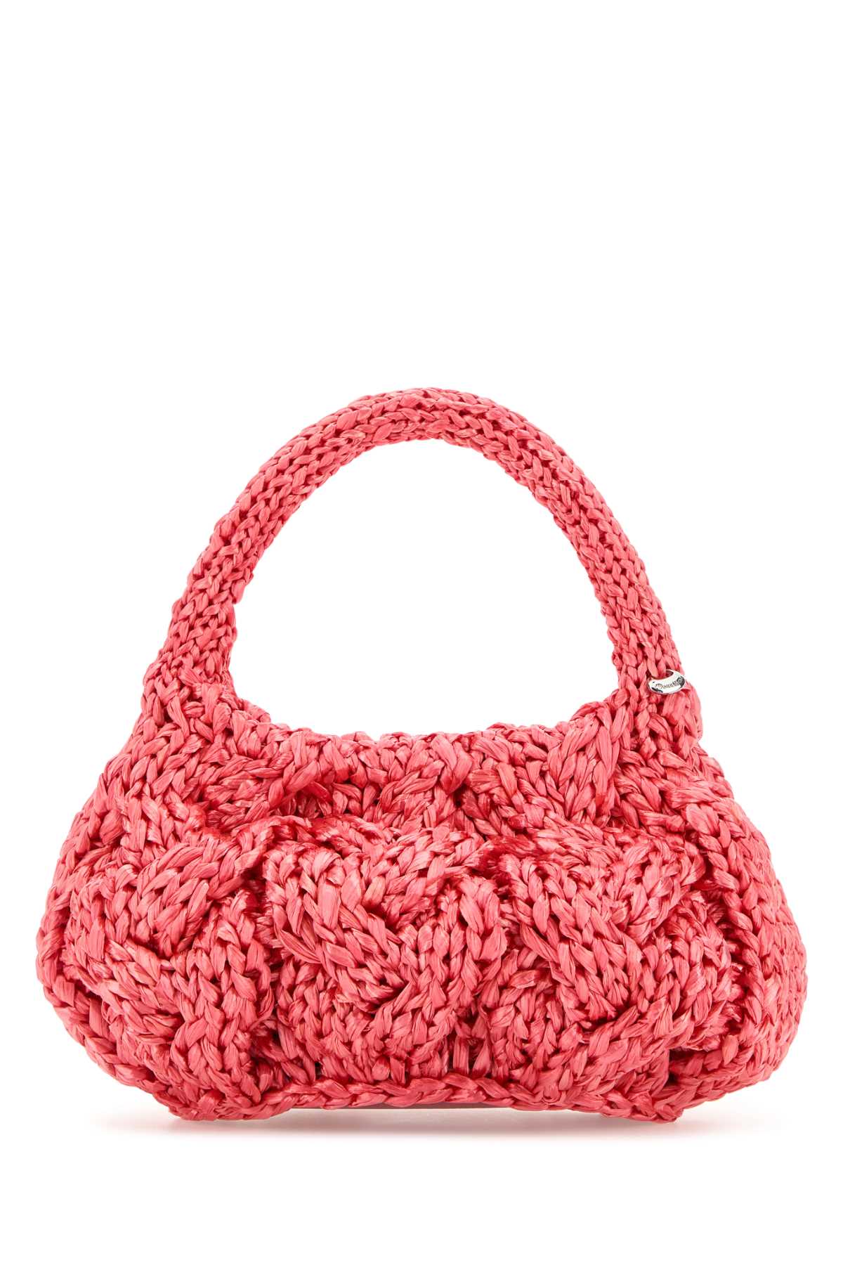 Fuchsia raffia small Cable handbag HB0726FA0445340 (JW Anderson / ハンドバッグ・ショルダーバッグ ) | JW Anderson (ジェイダブリュー アンダーソン)