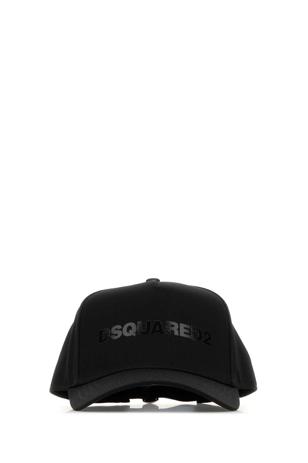 Black cotton baseball cap BCM089505C00001M436 (Dsquared2 / 帽子 ) | Dsquared2 (ディースクエアード)