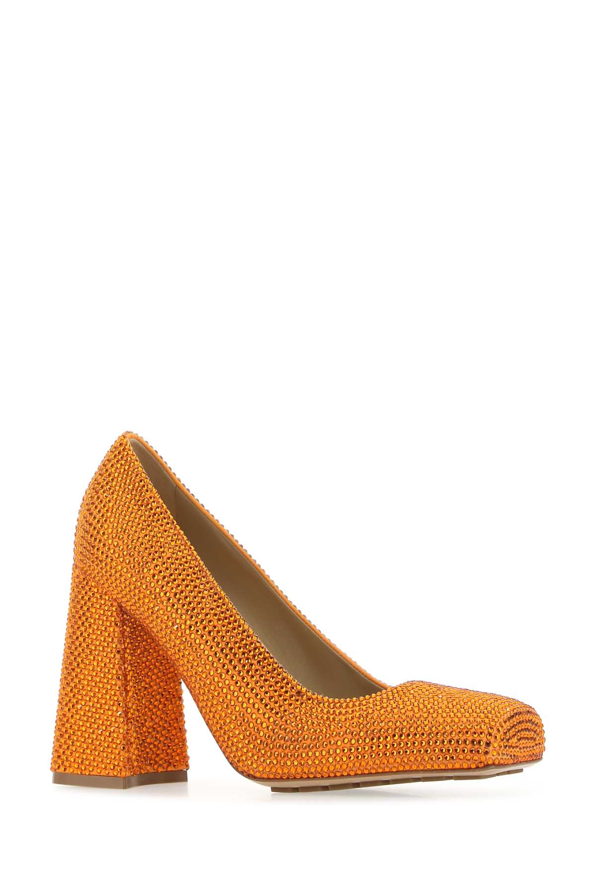 Orange leather and rhinestones Tower pumps 690004V1NV27593 (Bottega Veneta / パンプス・ハイヒール ) | Bottega Veneta (ボッテガ・ヴェネタ)(1)