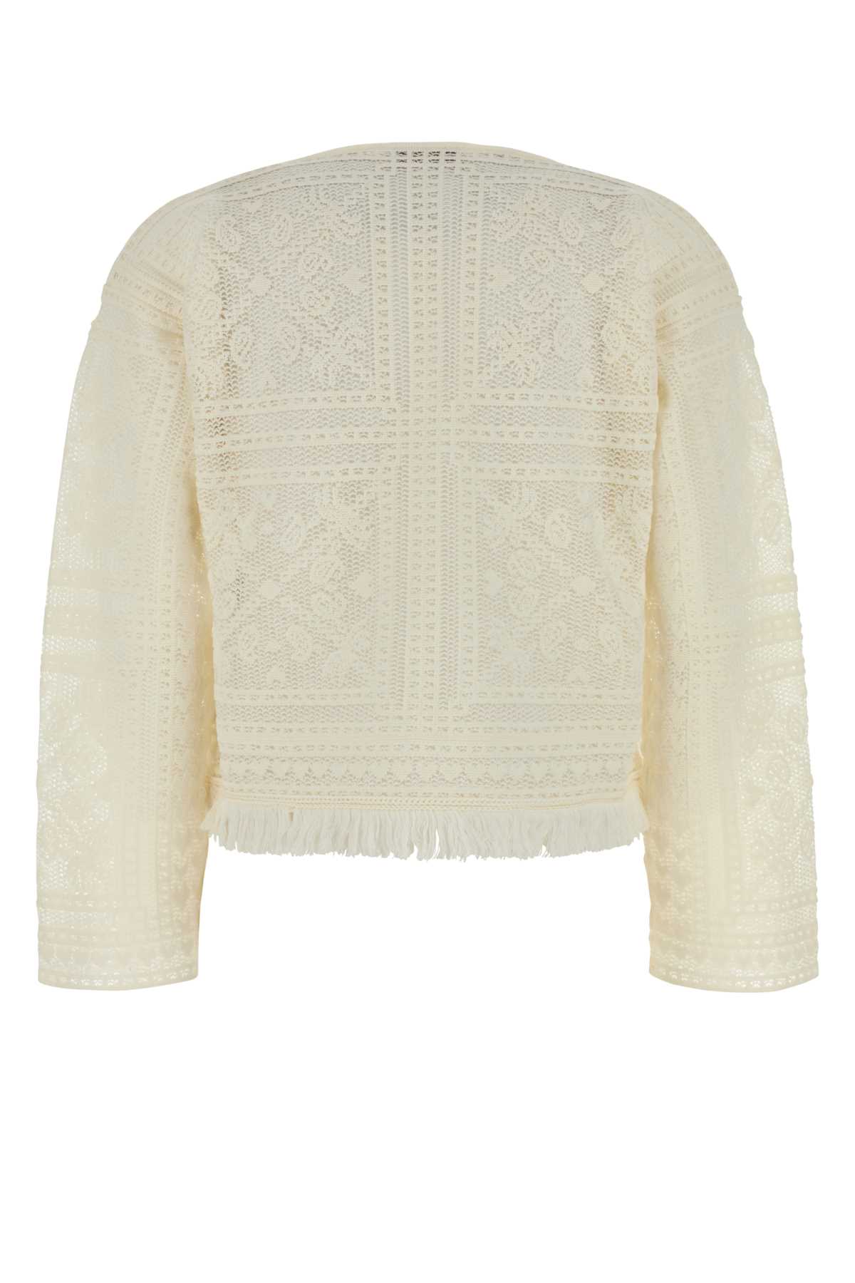 White crochet Kiss By The Book sweater LWHV005E24KNI0010303 (ALANUI / シャツ・ブラウス ) | ALANUI (アラヌイ)(1)