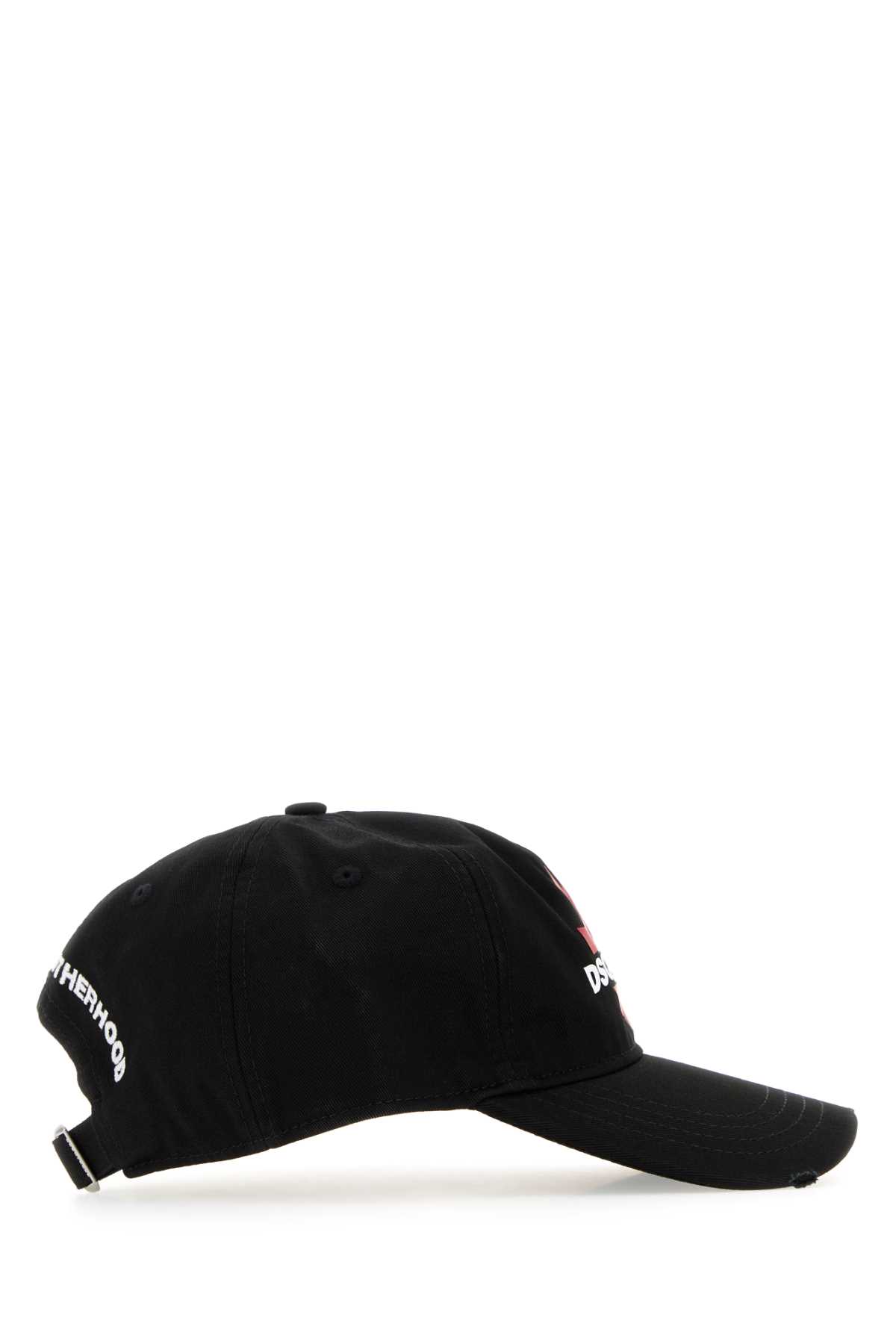 Black cotton baseball cap BCM076705C000012124 (Dsquared2 / 帽子 ) | Dsquared2 (ディースクエアード)(1)