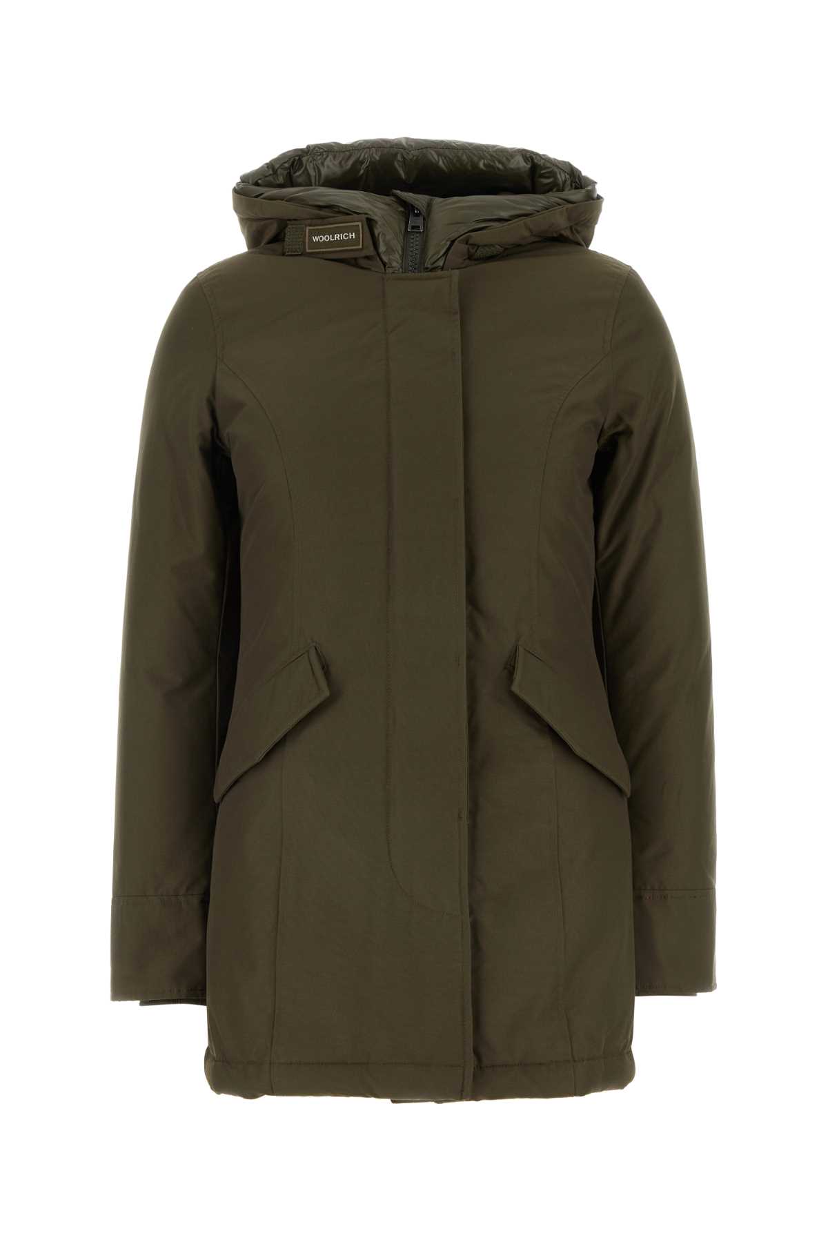 Army green cotton down jacket CFWWOU0580FRUT0001DAG (WOOLRICH / ダウンジャケット・コート ) | WOOLRICH (ウールリッチ)