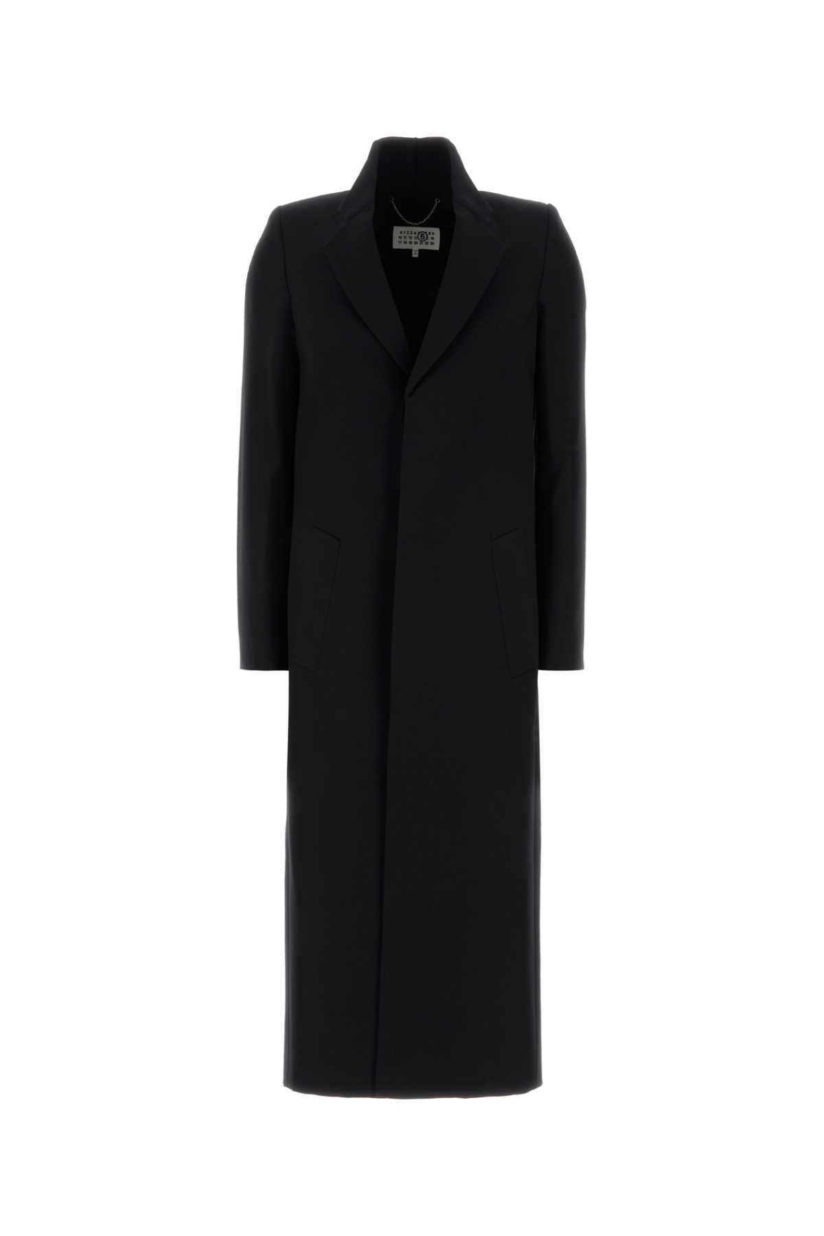 Black wool coat S62AA0090M35653900 (MM6 Maison Margiela / コート ) | MM6 Maison Margiela (エムエムシックス)