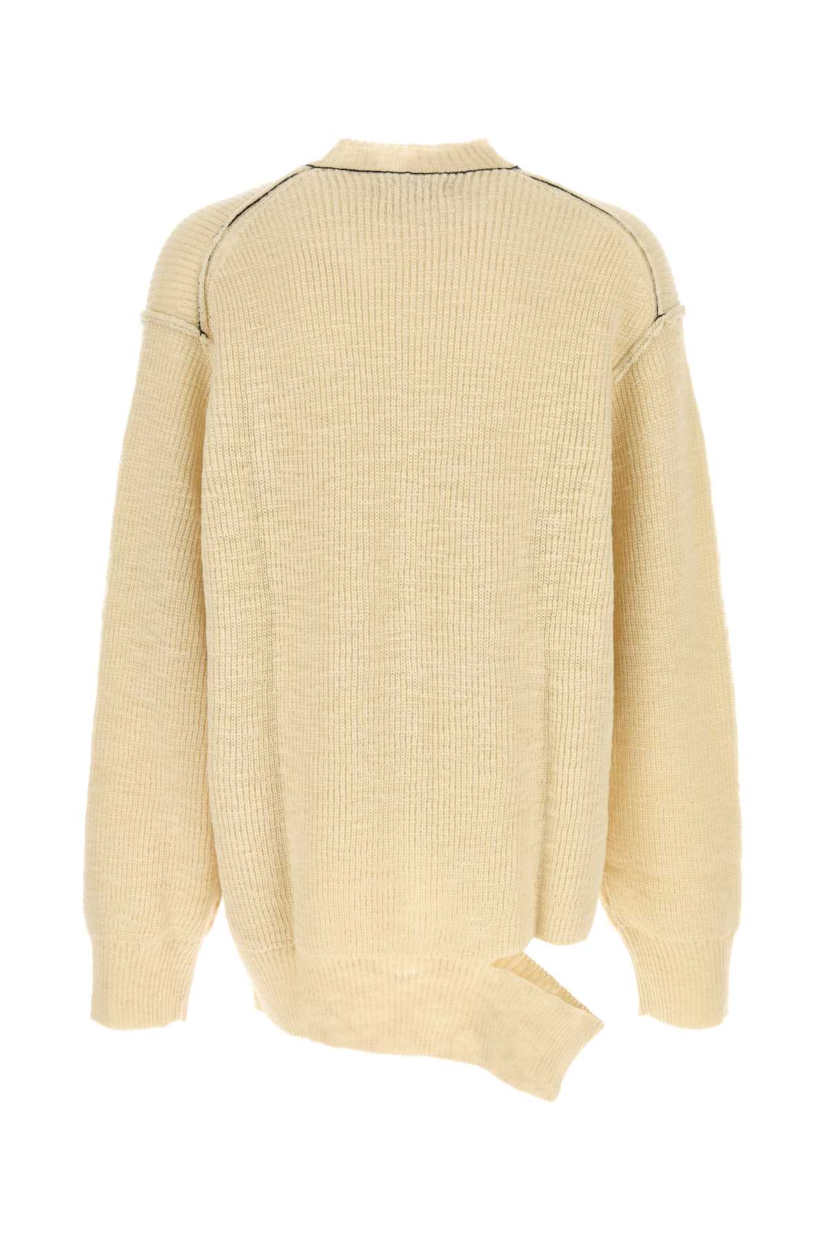 Cream wool oversize sweater HLK171951 (Yohji Yamamoto / ニット・セーター・カーディガン ) | Yohji Yamamoto (ヨウジヤマモト)(1)