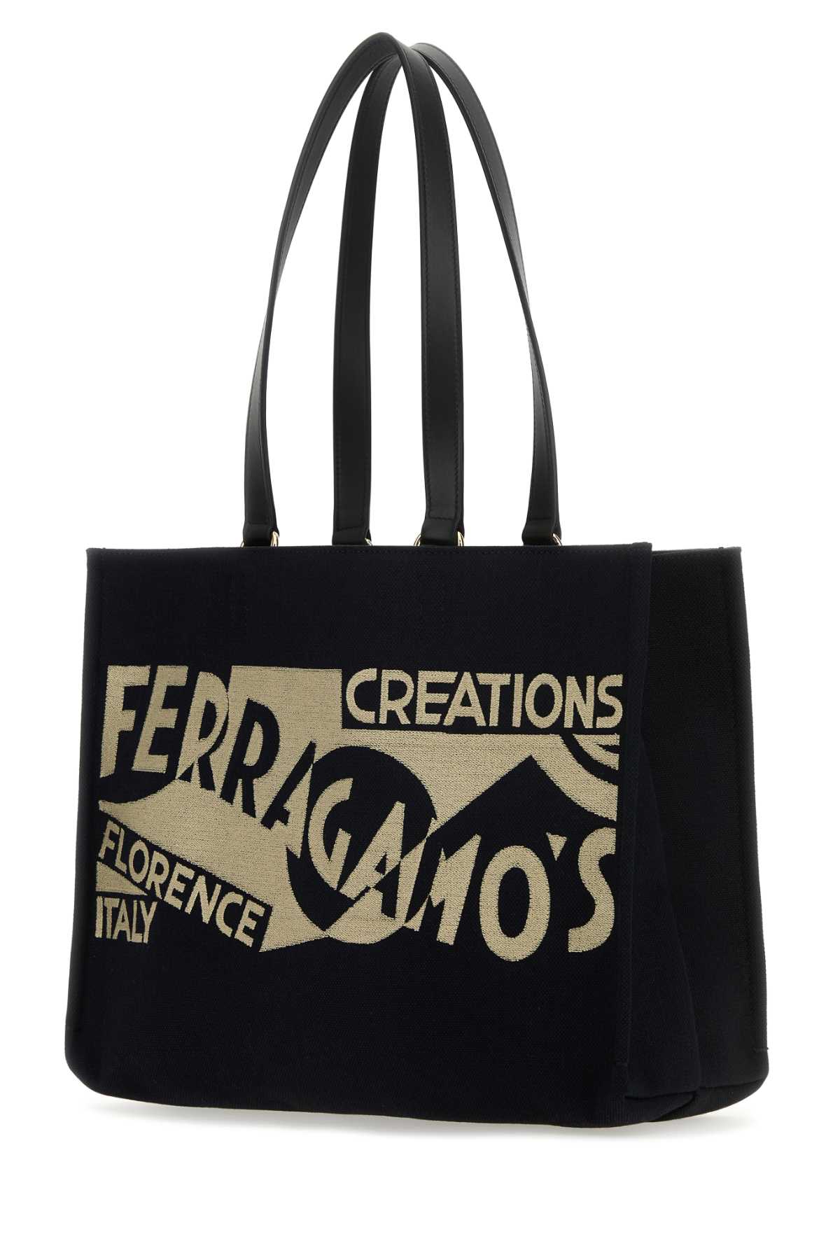 Black canvas shopping bag 219475776542NERONERONERO (FERRAGAMO / トートバッグ ) | FERRAGAMO (フェラガモ)(1)