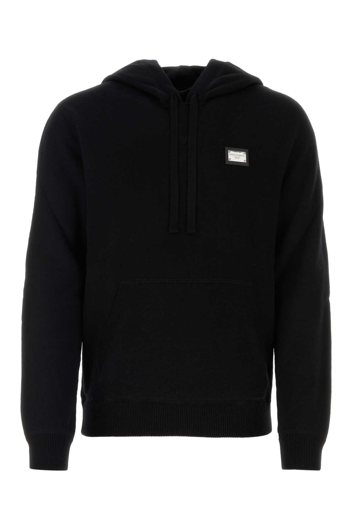 Black wool blend sweatshirt GXO33TJEMQ3N0000 (Dolce & Gabbana / スウェット・フーディー ) | Dolce & Gabbana (ドルチェガッバーナ)