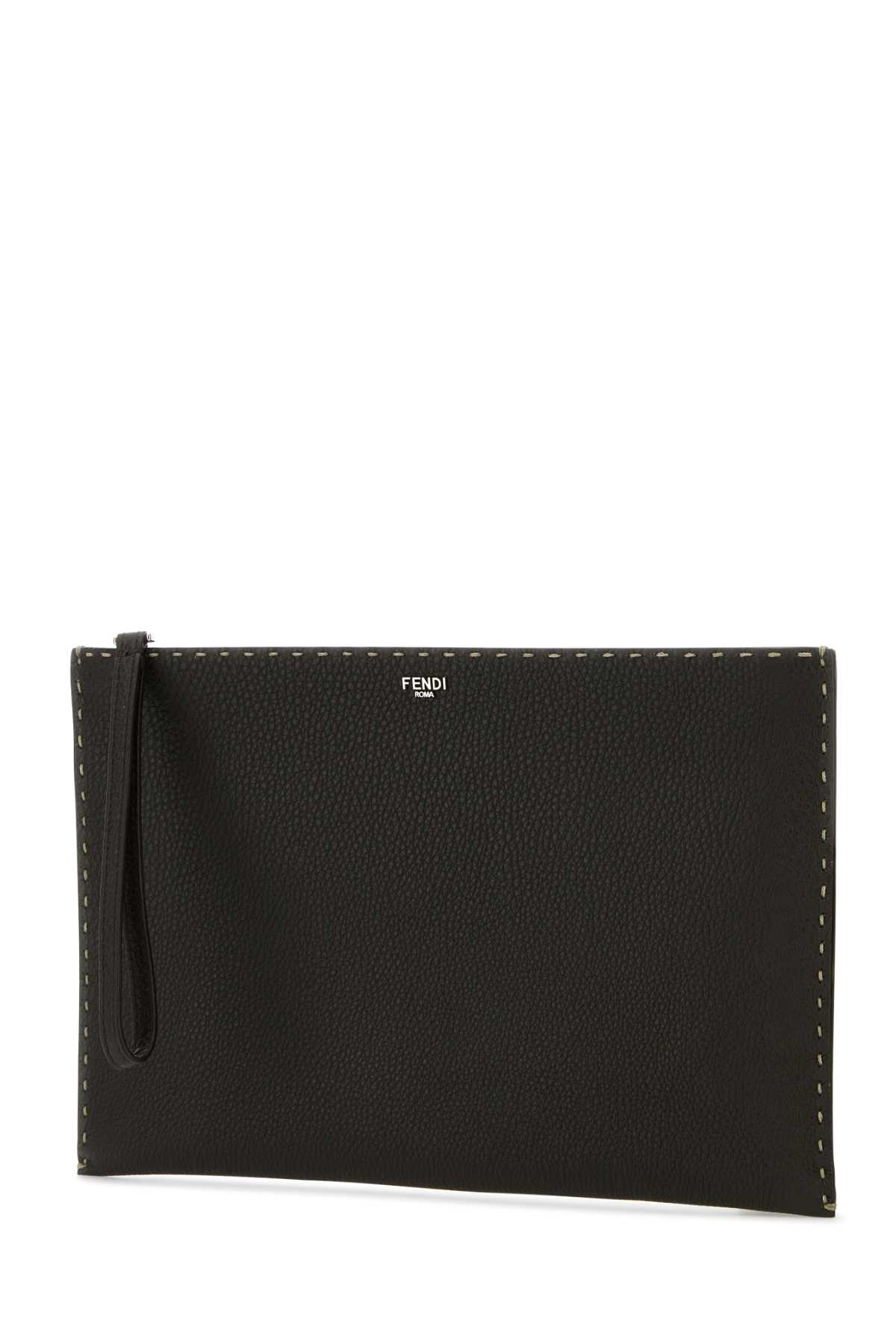 Dark brown leather clutch 7N0134AP3BF1RXY (FENDI / クラッチバッグ・ポーチ ) | FENDI (フェンディ)(1)