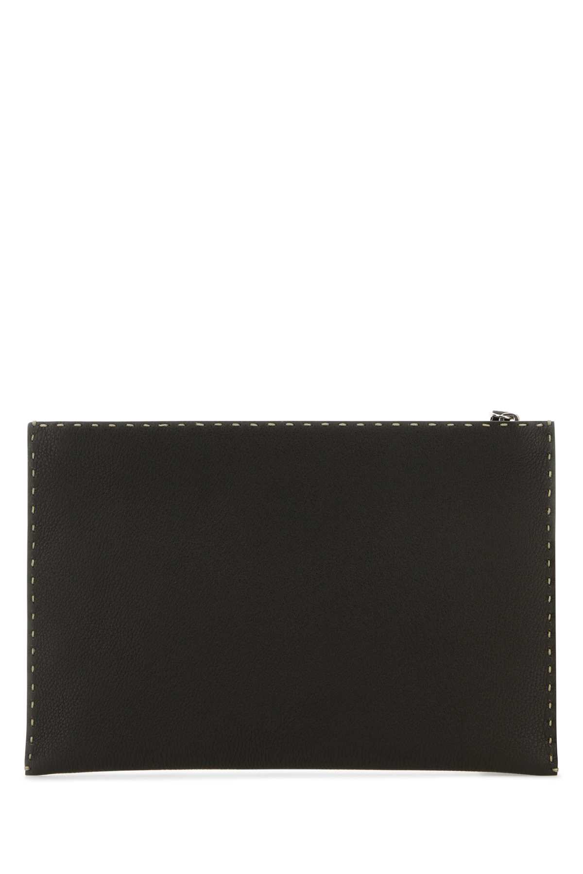 Dark brown leather clutch 7N0134AP3BF1RXY (FENDI / クラッチバッグ・ポーチ ) | FENDI (フェンディ)(2)
