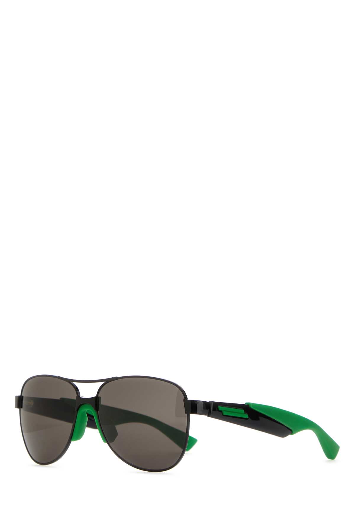 Black metal Mitre Aviatore sunglasses 744432V44501049 (Bottega Veneta / サングラス・アイウェア ) | Bottega Veneta (ボッテガ・ヴェネタ)