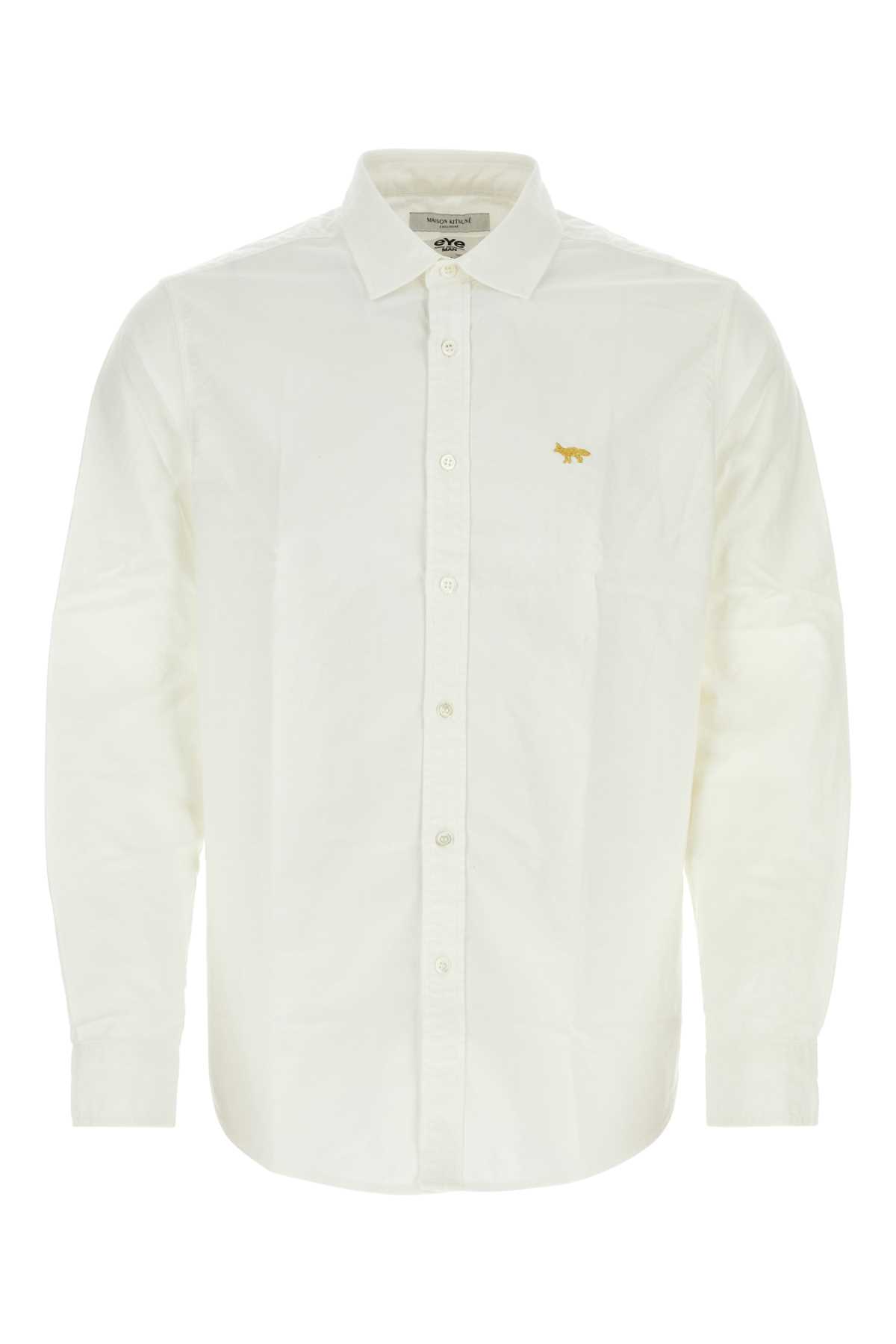 White poplin Junya Watanabe X Maison Kitsune shirt WMB905S24WHITE (JUNYA WATANABE / シャツ・ブラウス ) | JUNYA WATANABE (ジュンヤ ワタナベ)