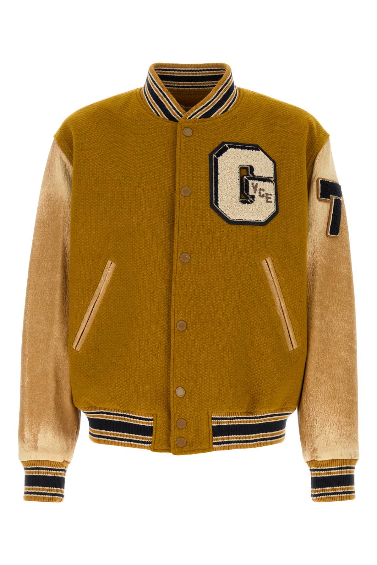 Ochre wool Aleandro bomber jacket GMP00834P00216755175 (Golden Goose / カジュアルジャケット ) | Golden Goose (ゴールデングース)