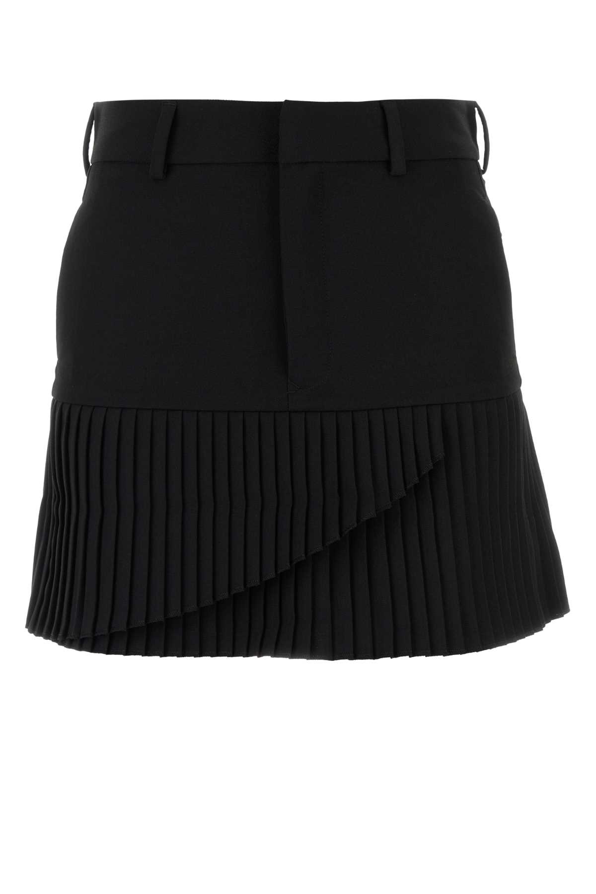 Black stretch twill mini skirt S52MC0009S76435900 (MM6 Maison Margiela / スカート ) | MM6 Maison Margiela (エムエムシックス)