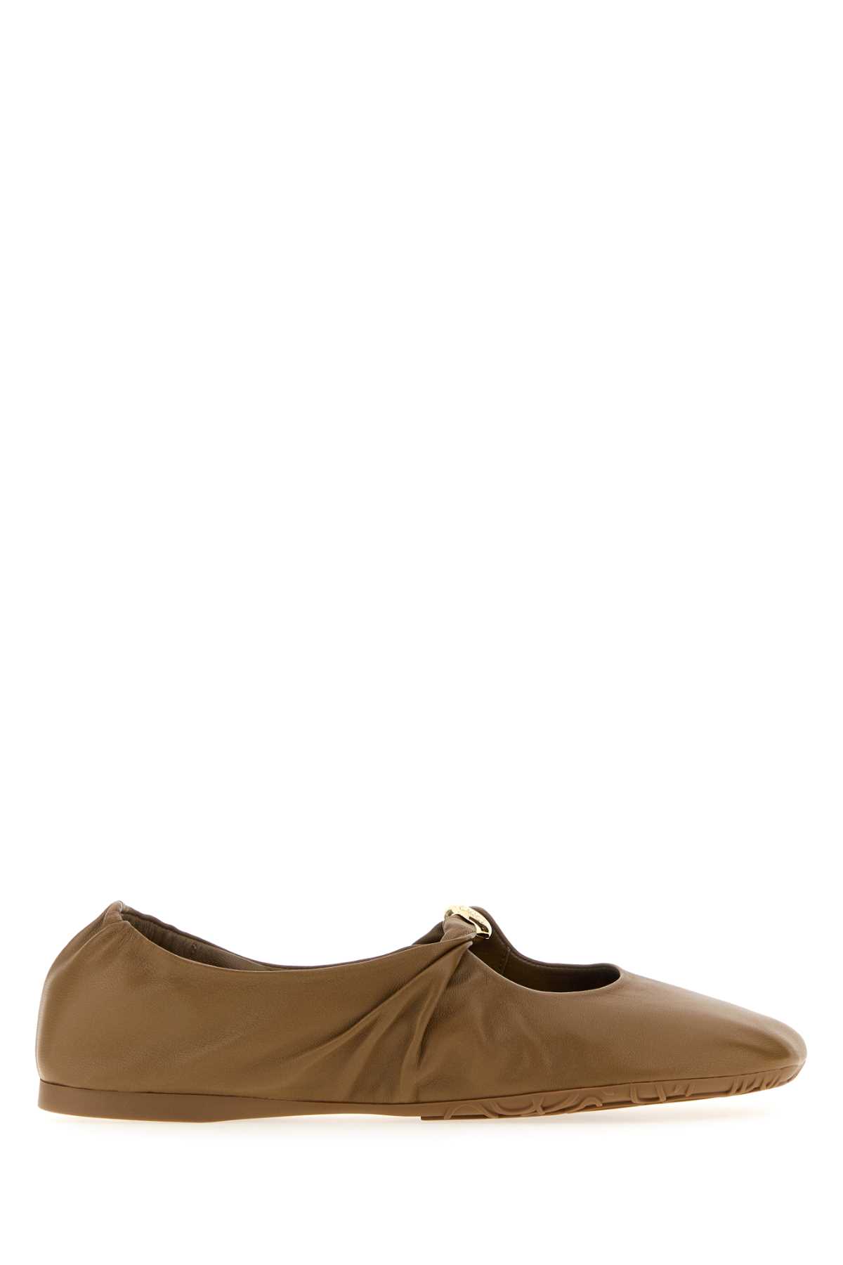 Camel nappa leather Pebble ballerinas L815466X46OAK (LOEWE / フラットシューズ ) | LOEWE (ロエベ)