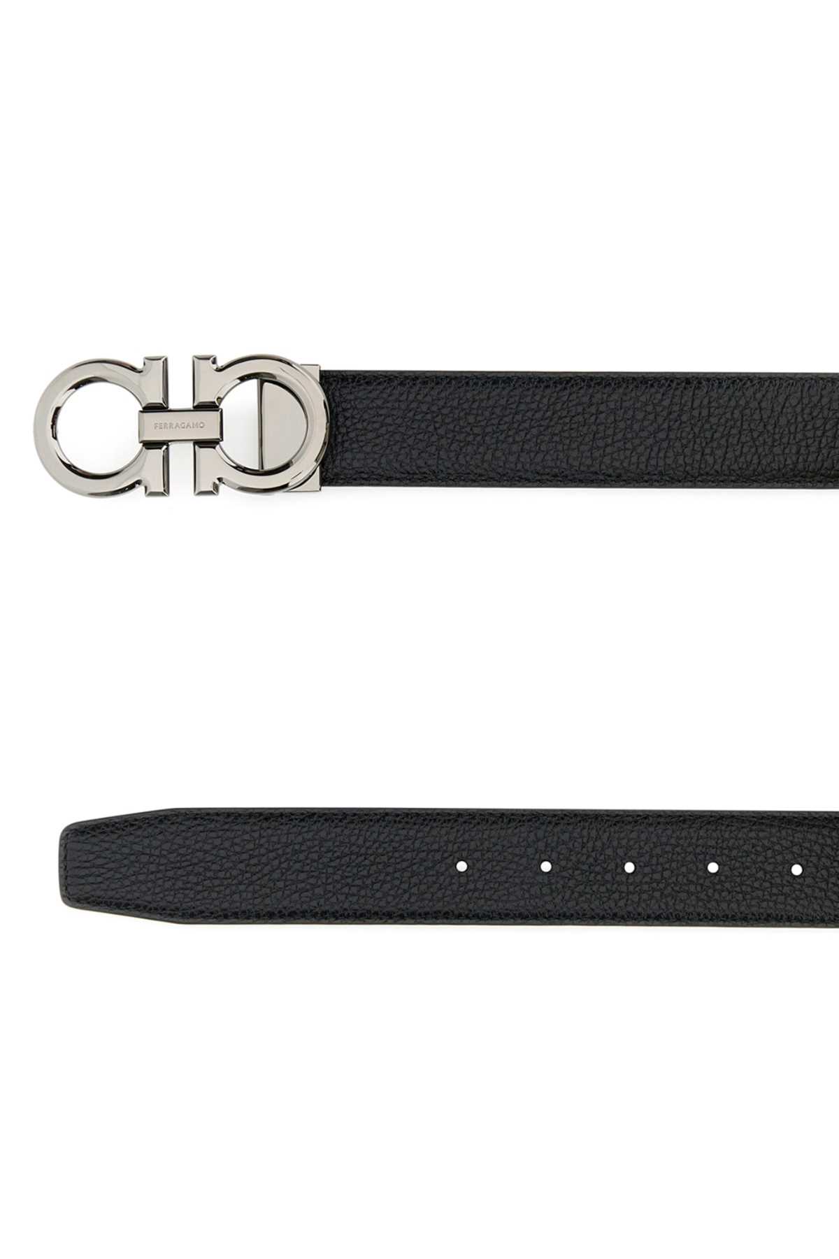 Black leather reversibile belt 679710687611NEROBLUEMARINE (FERRAGAMO / ベルト・サスペンダー ) | FERRAGAMO (フェラガモ)(1)