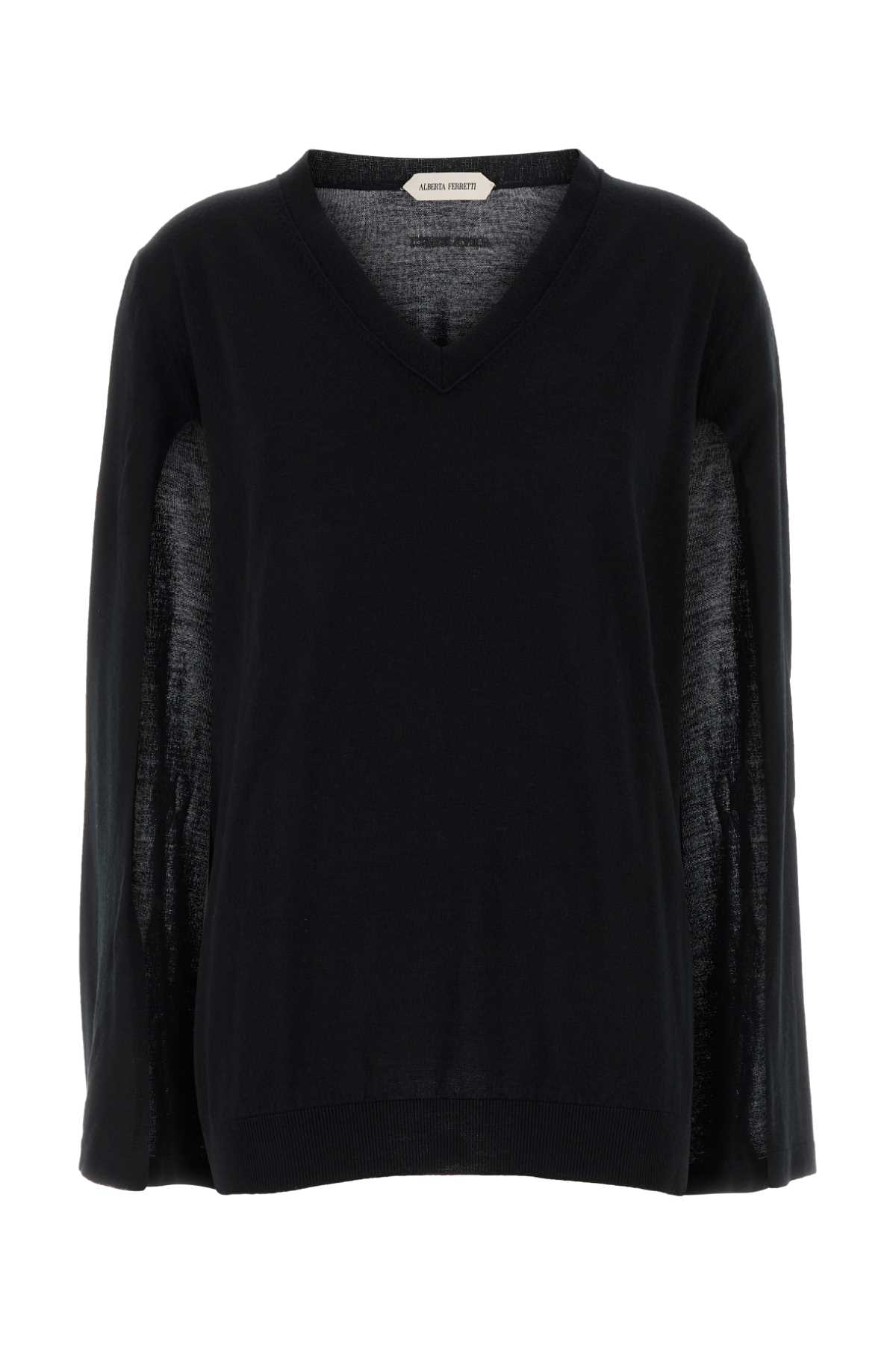 Black wool sweater A091566060555 (ALBERTA FERRETTI / ニット・セーター・カーディガン ) | ALBERTA FERRETTI (アルベルタ フェレッティ)