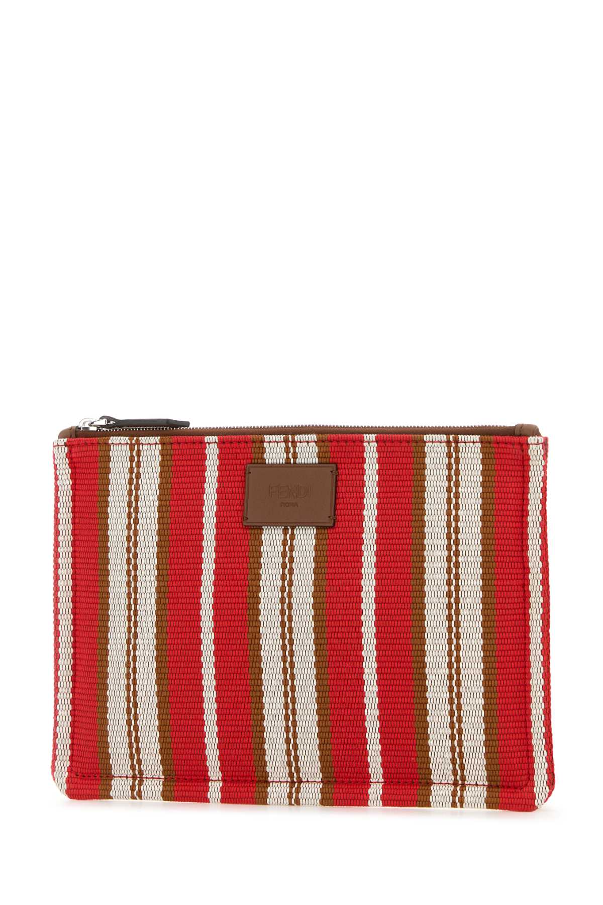 Embroidered canvas Signature pouch 7N0159AUGXF1SCQ (FENDI / クラッチバッグ・ポーチ ) | FENDI (フェンディ)(1)