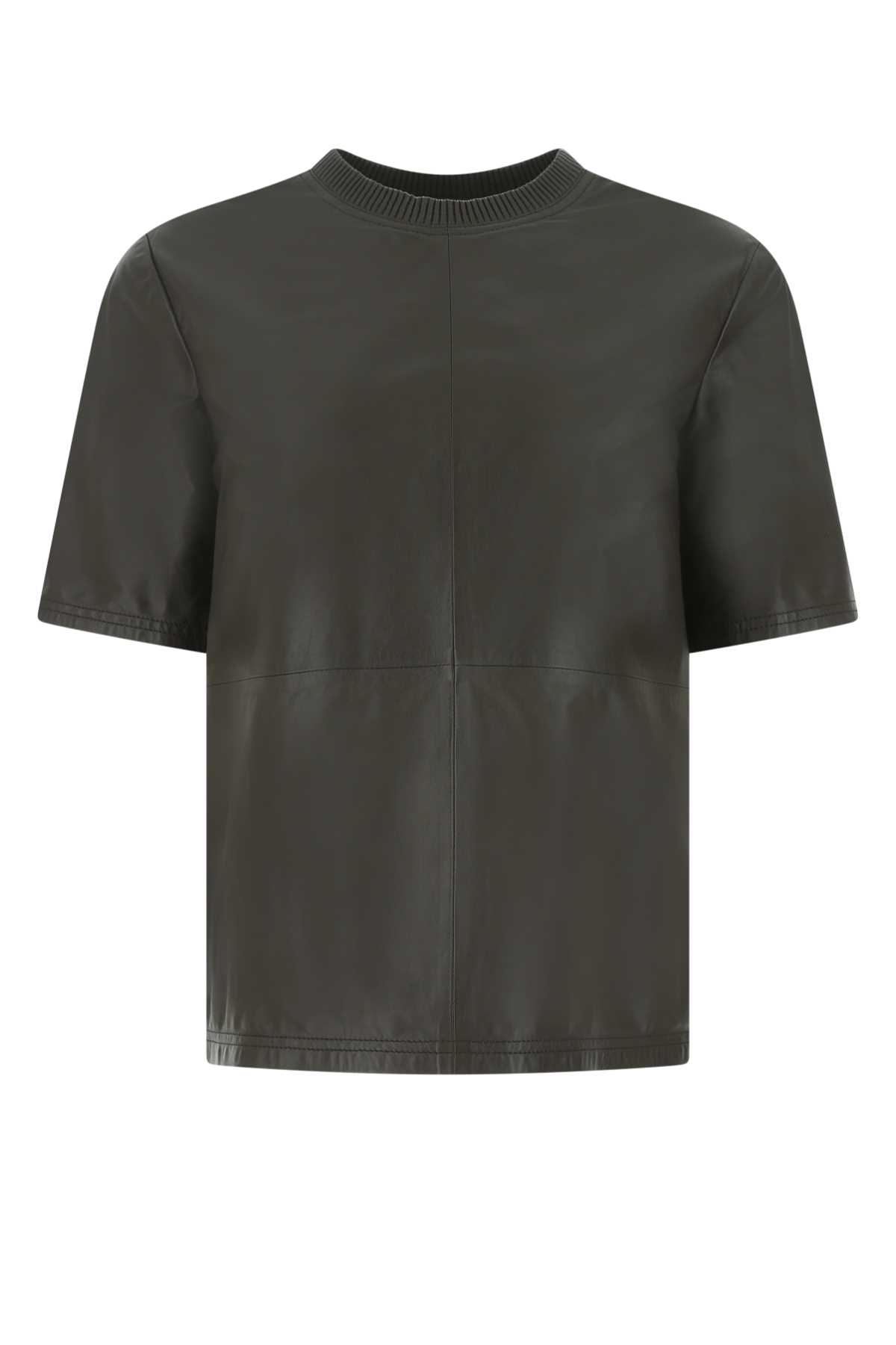 Dark brown leather t-shirt PS22WLS006BROWN (AMIRI / Tシャツ・カットソー ) | AMIRI (アミリ)