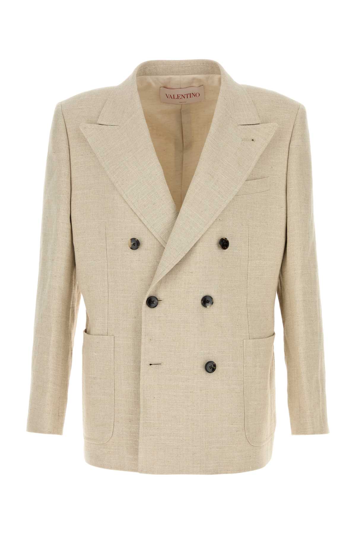 Beige linen blend blazer 6V3CEH00AKK0NE (Valentino Garavani / ブレザー・ジャケット ) | Valentino Garavani (ヴァレンティノ)