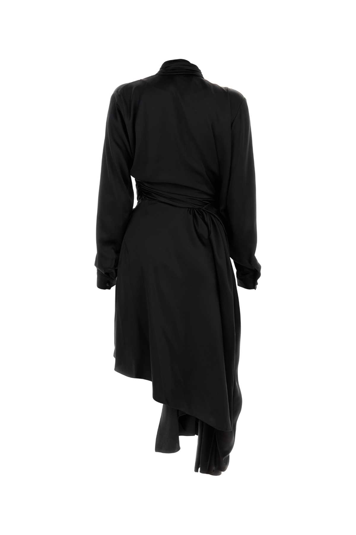 Black satin dress 809063TKN011000 (Balenciaga / ワンピース・ドレス・オールインワン ) | Balenciaga (バレンシアガ)(1)