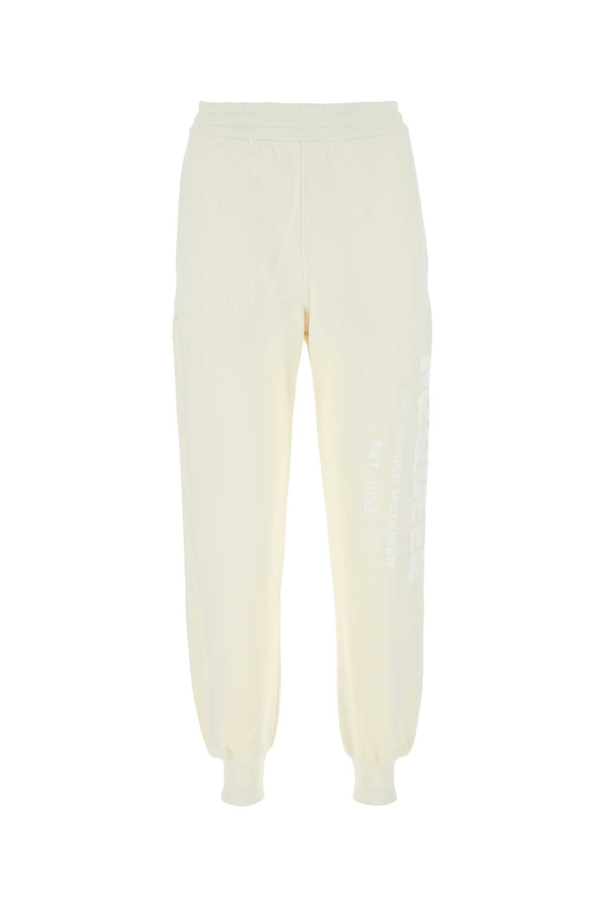 Ivory cotton joggers 687037QZAHR0954 (Alexander McQUEEN / パンツ ) | Alexander McQUEEN (アレキサンダー・マックイーン)