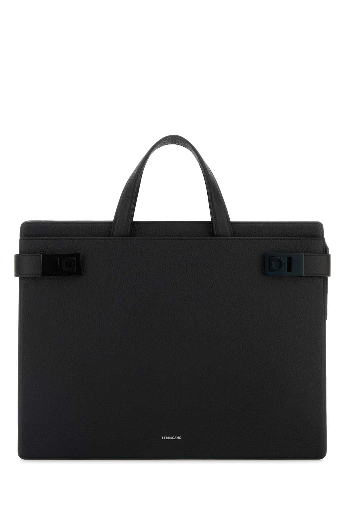 Black leather Twins briefcase 241258763935NERONERO (FERRAGAMO / ビジネス・トラベルバッグ ) | FERRAGAMO (フェラガモ)